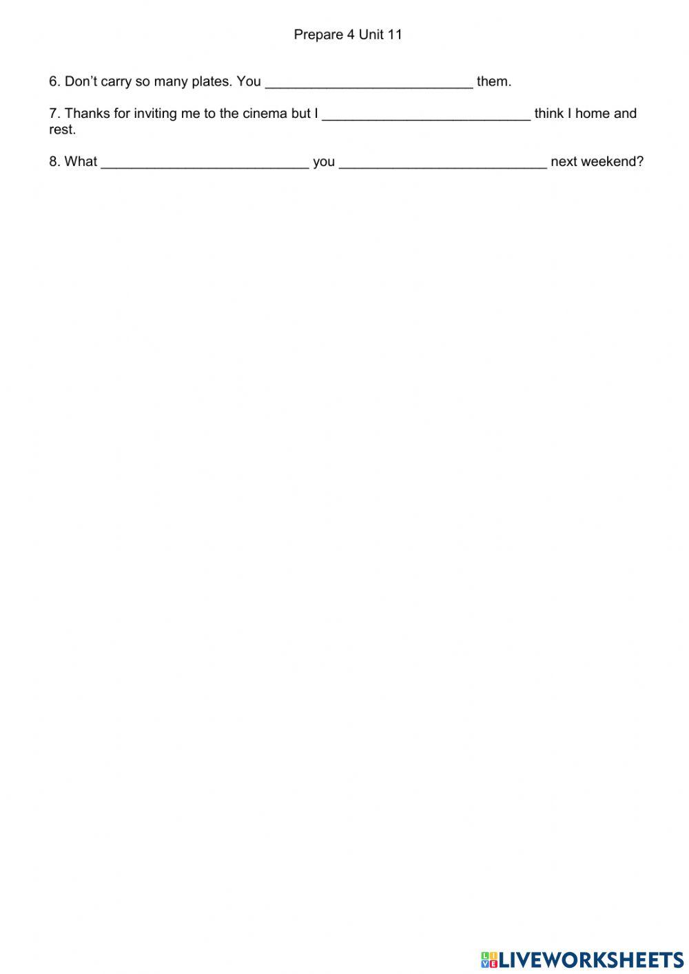 Prepare 4 Unit 11