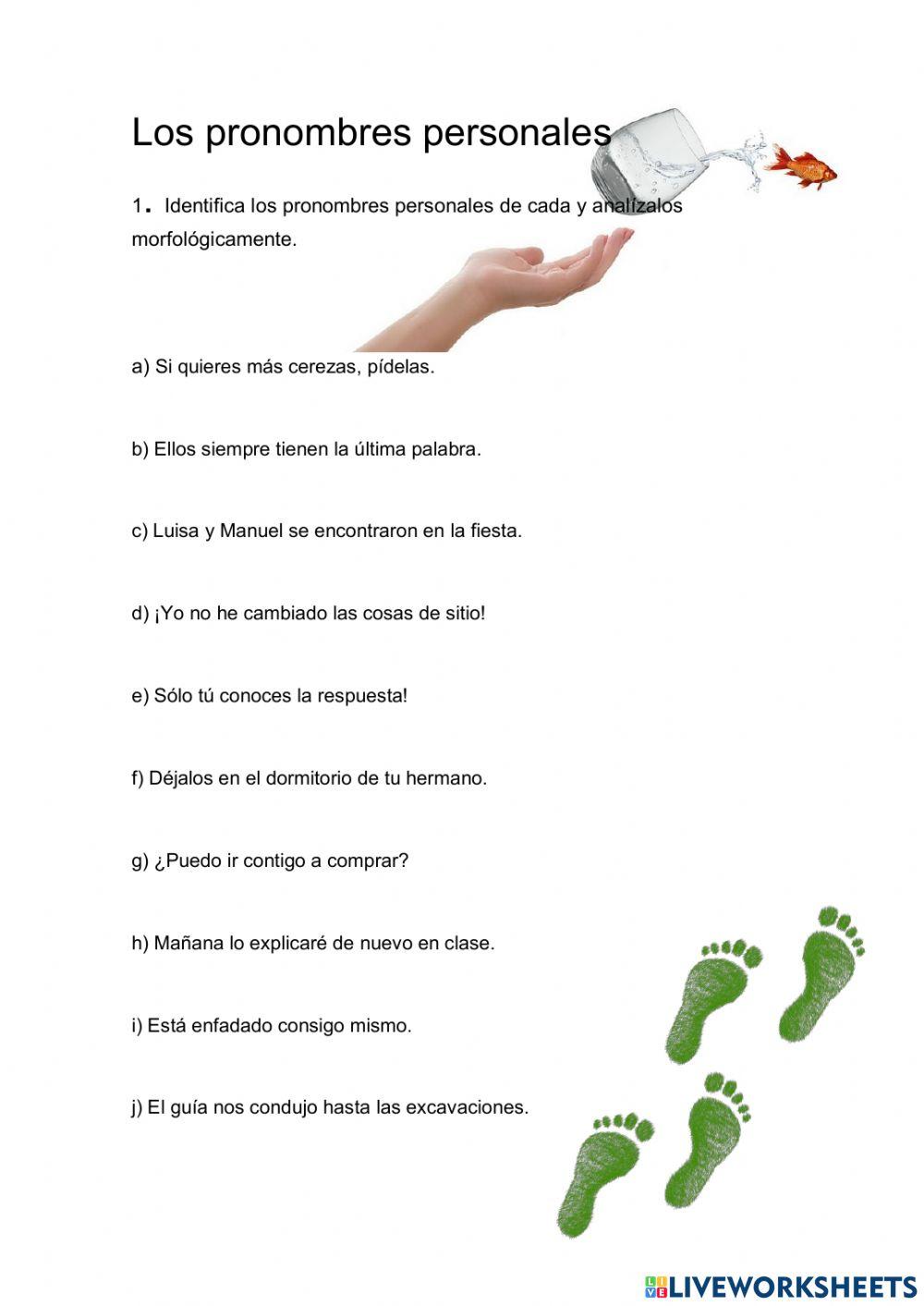 Los pronombres personales