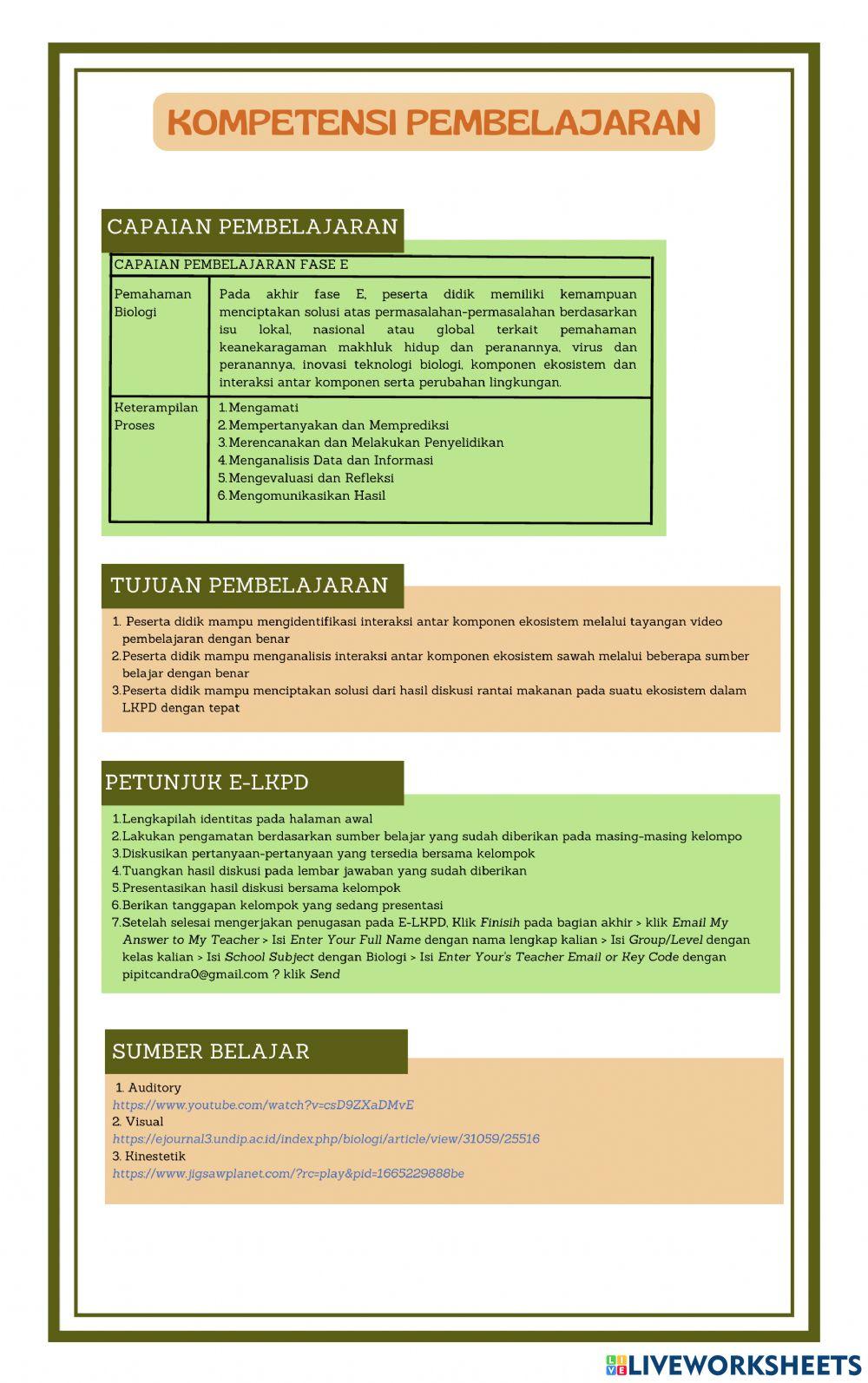 Lkpd interaksi antar komponen ekosistem