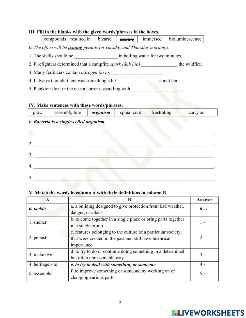Foreign teacher-S8-Week 22-U6-Vocab Revision