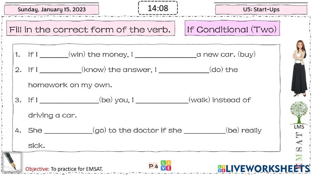 If conditional 2 worksheet | Live Worksheets