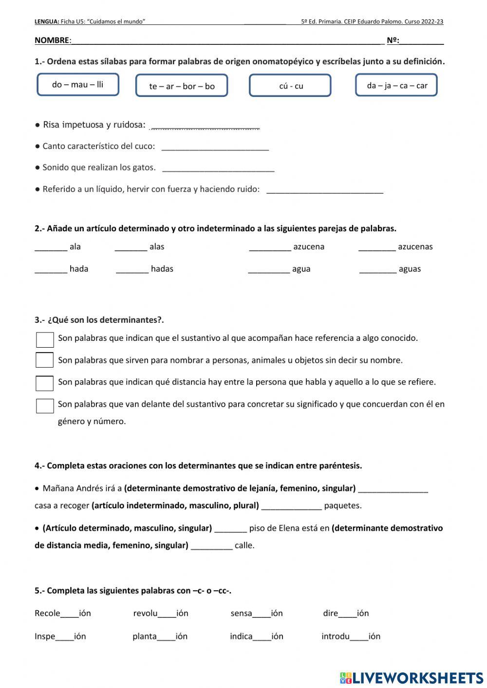 Ficha de repaso lengua u.d.5