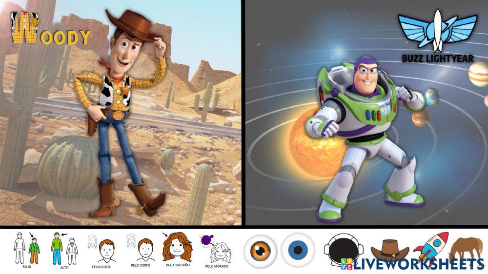 Descripción de uno mismo con WOODY y BUZZ