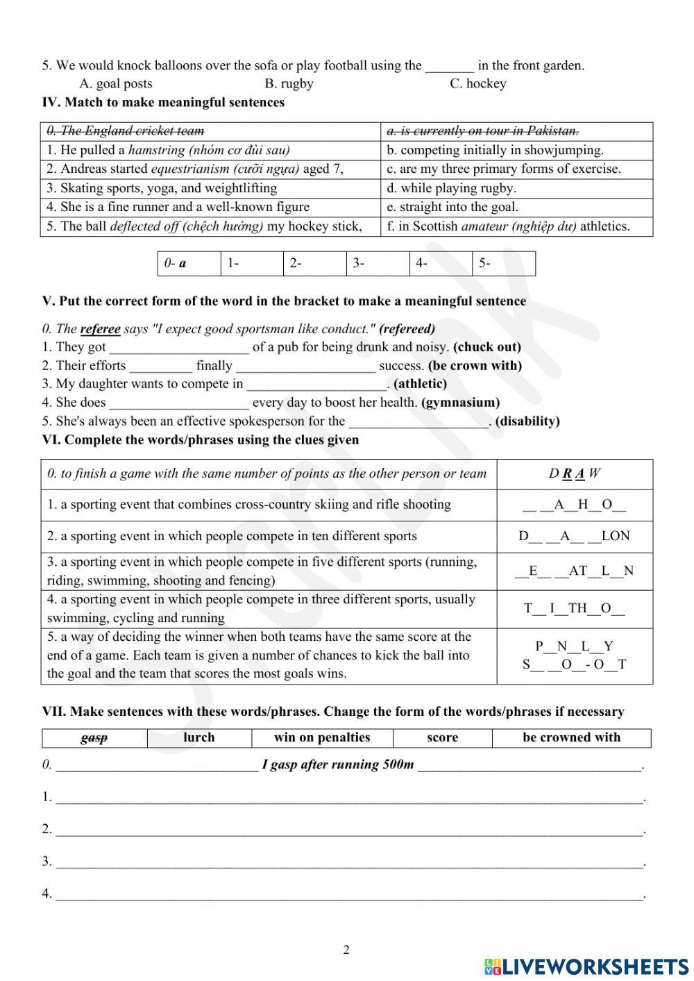 Foreign teacher-S7-WEEK22-U6-VOCAB REVISION