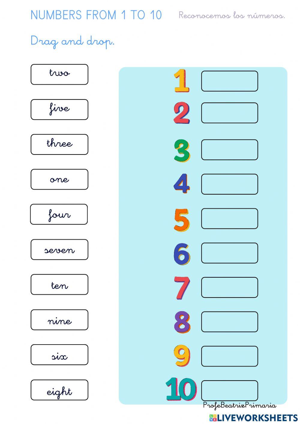 Numbers from 1 to 10