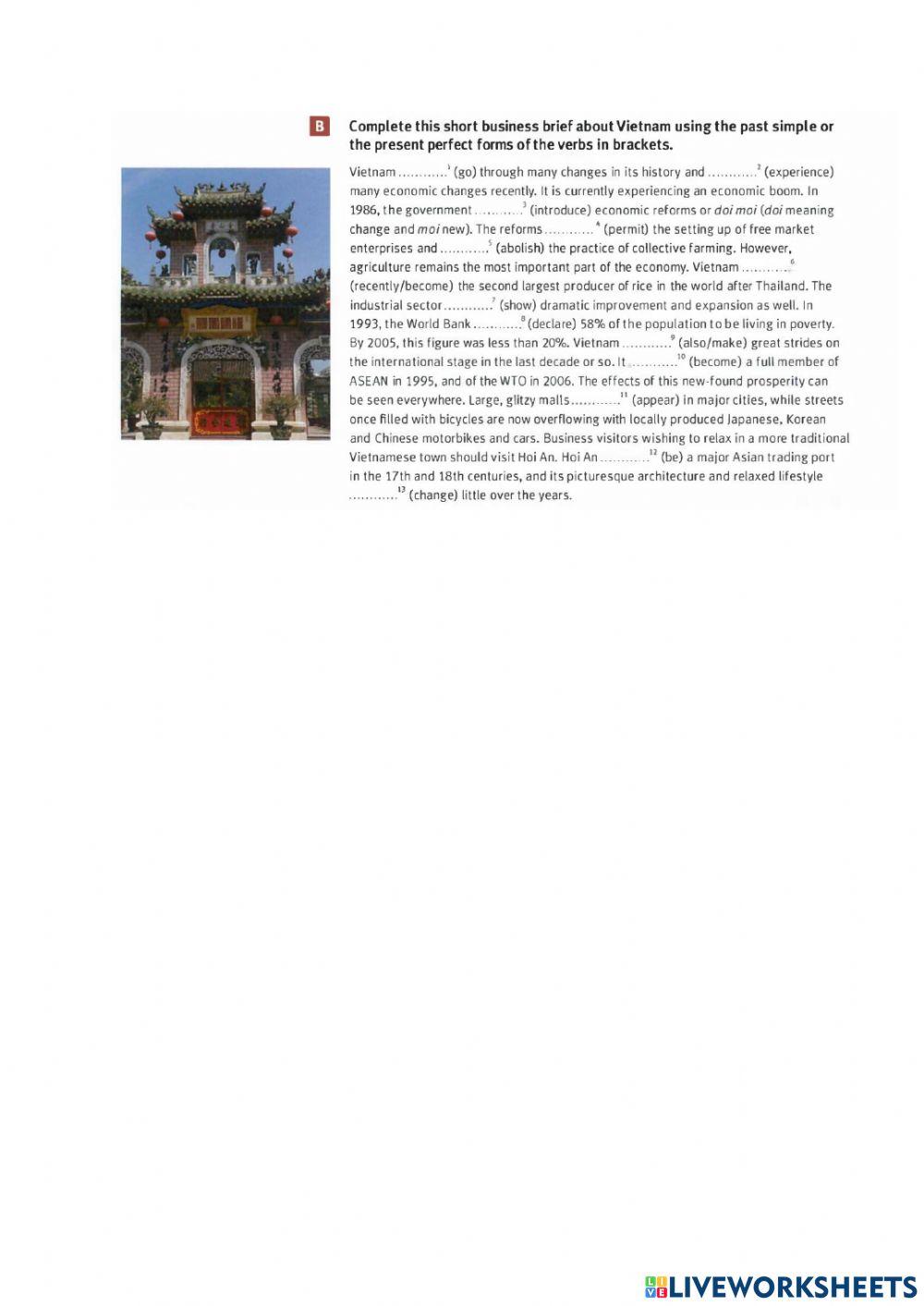 Present Perfect and Past Simple -Change-