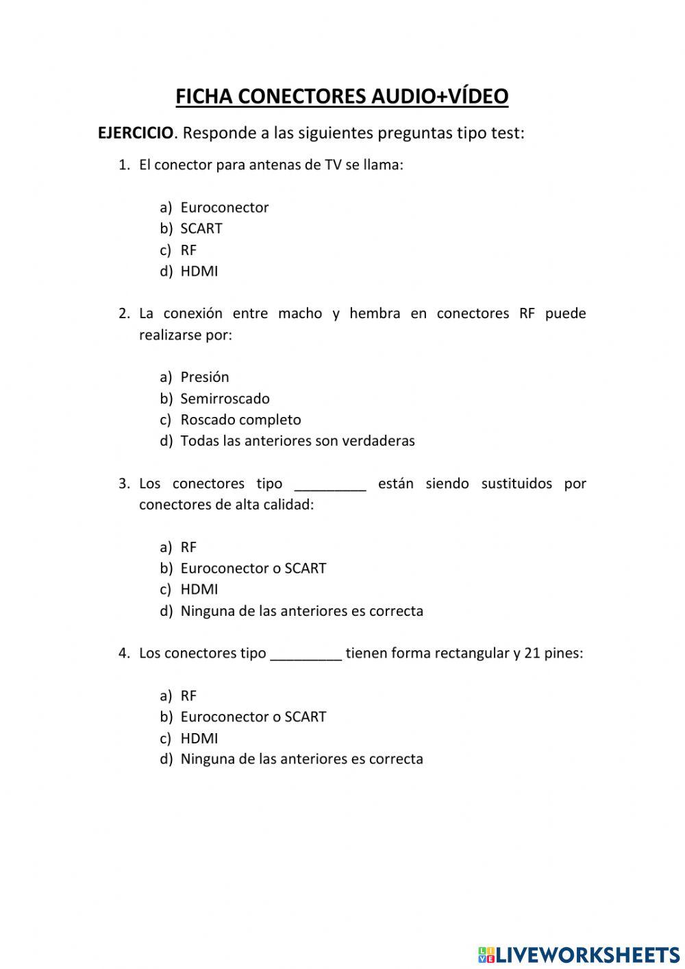 Conectores audio+vídeo
