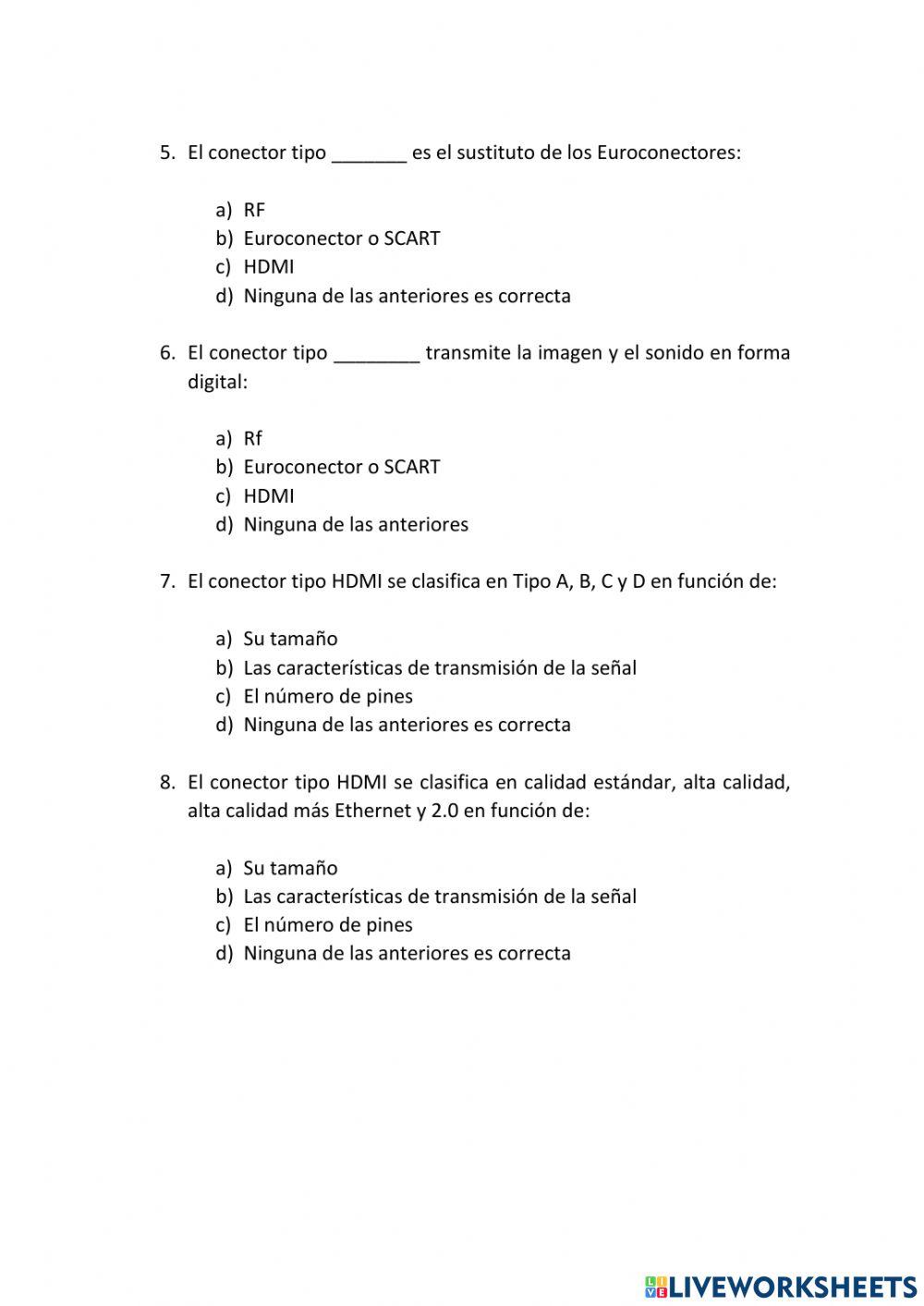 Conectores audio+vídeo