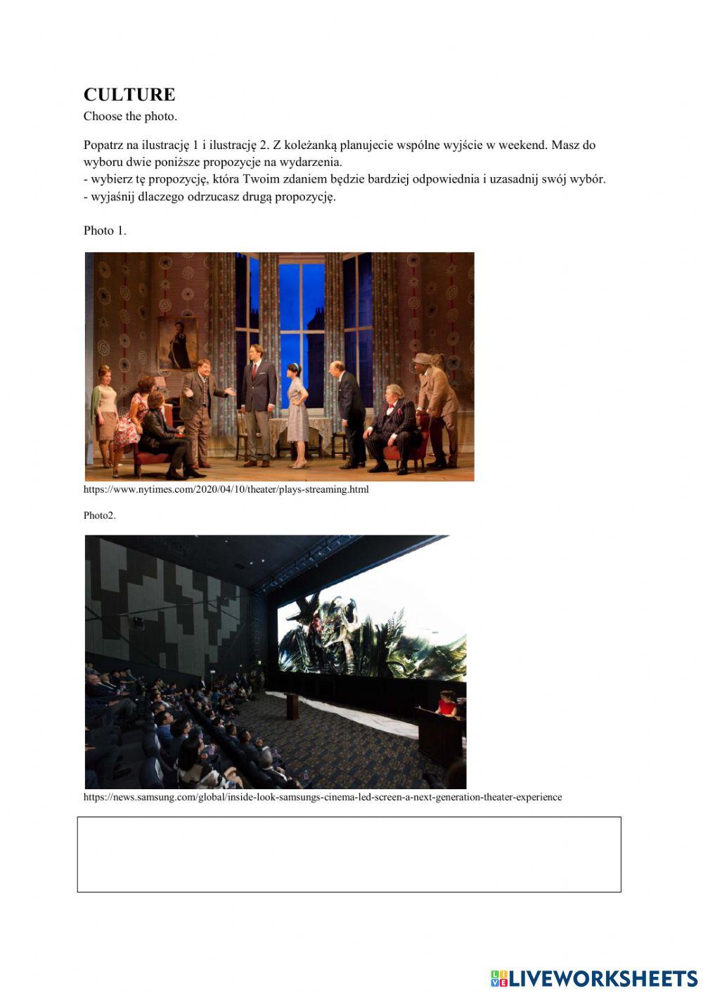 Culture - zestaw ustny - matura