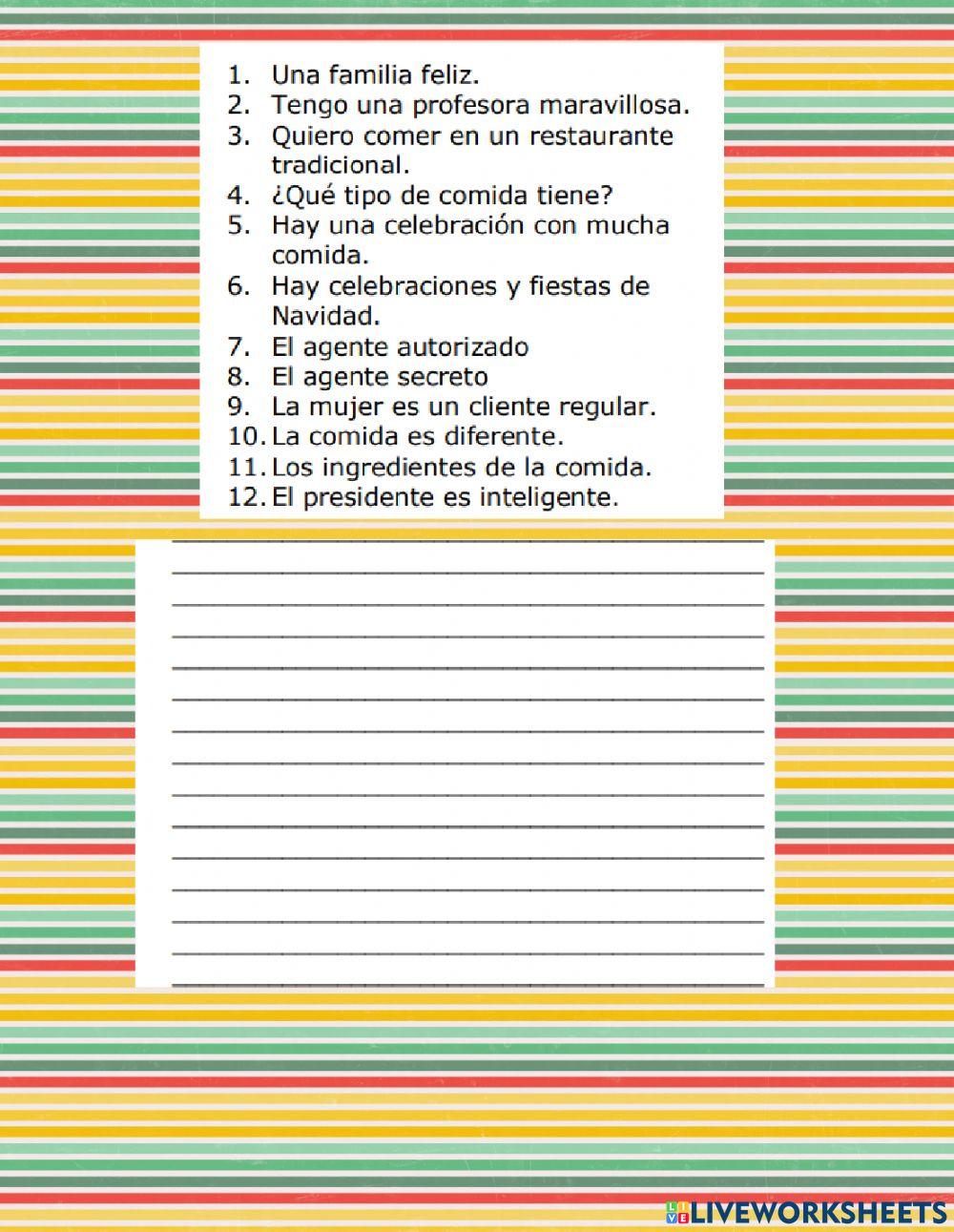 Leccion de vocabulario 8