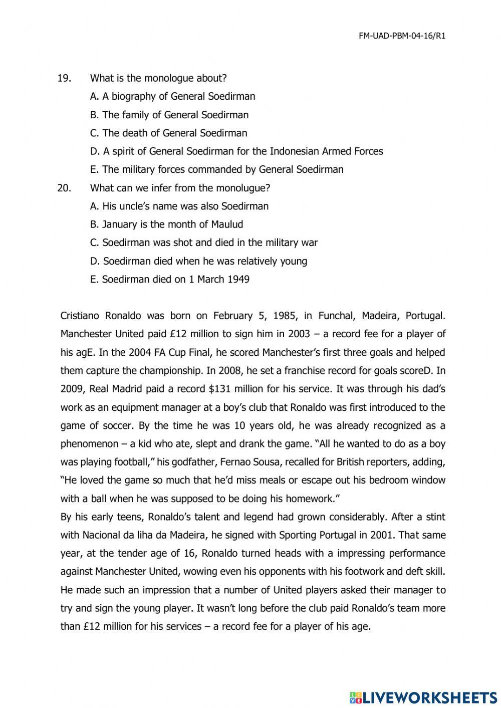 UAS Bahasa Inggris SI dan FiS