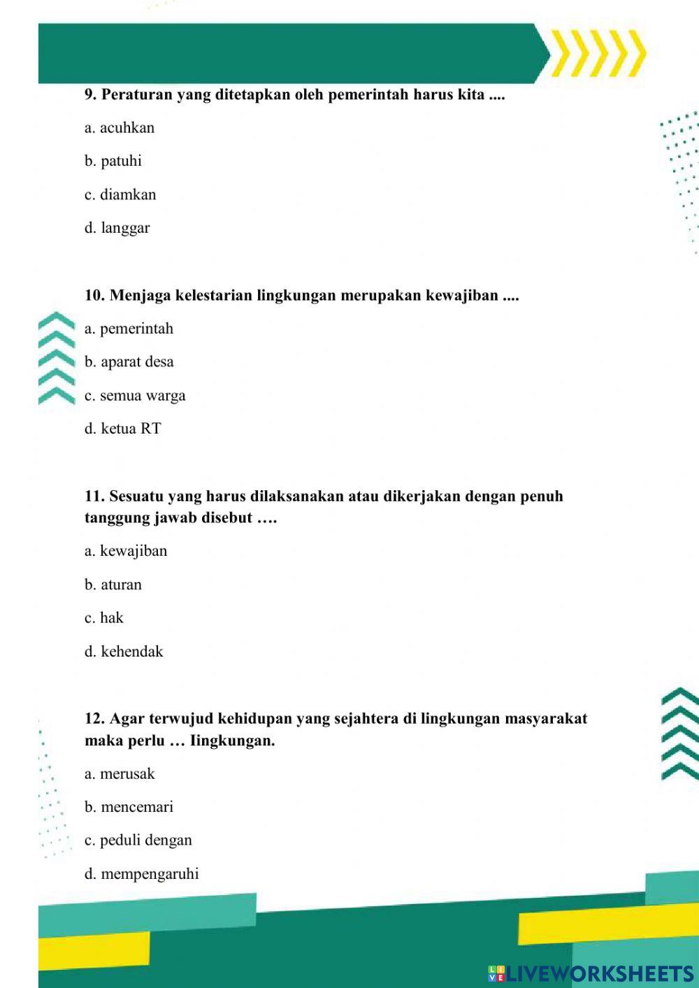 Ulangan harian tema 6