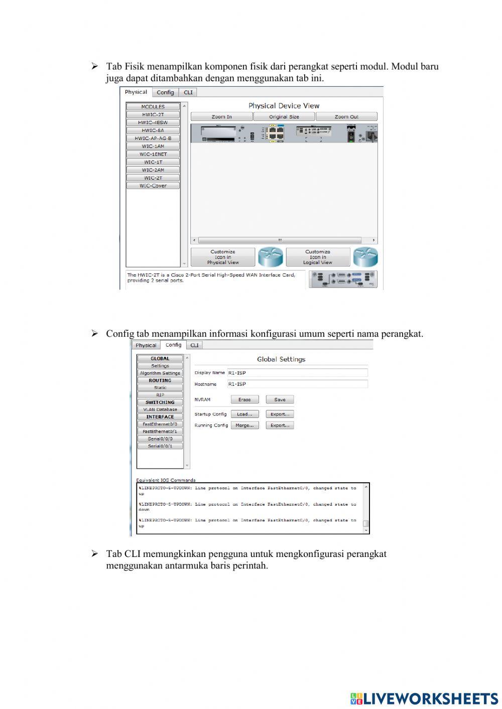 Pengenalan Cisco Packet Tracer