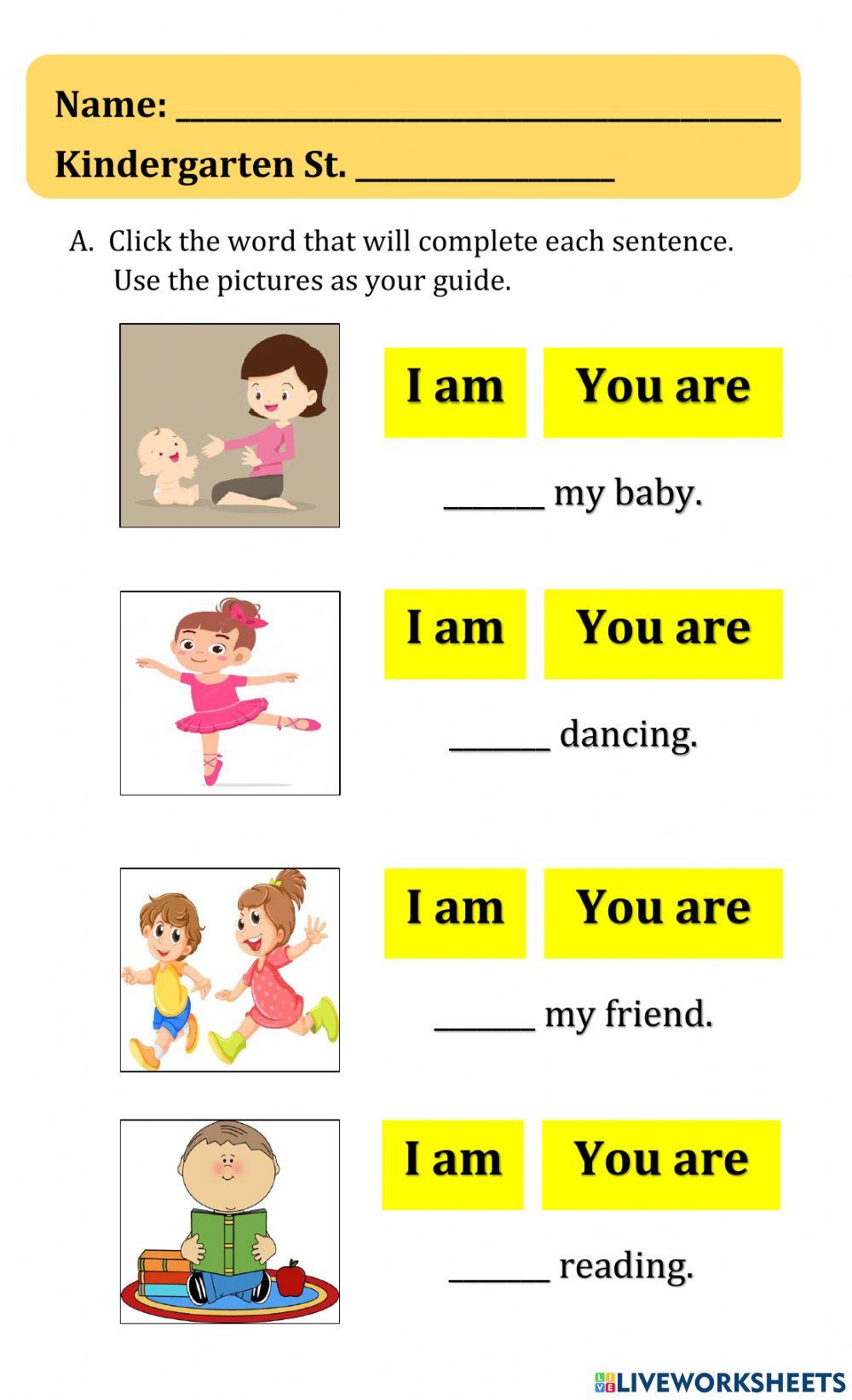 Using I am and You are