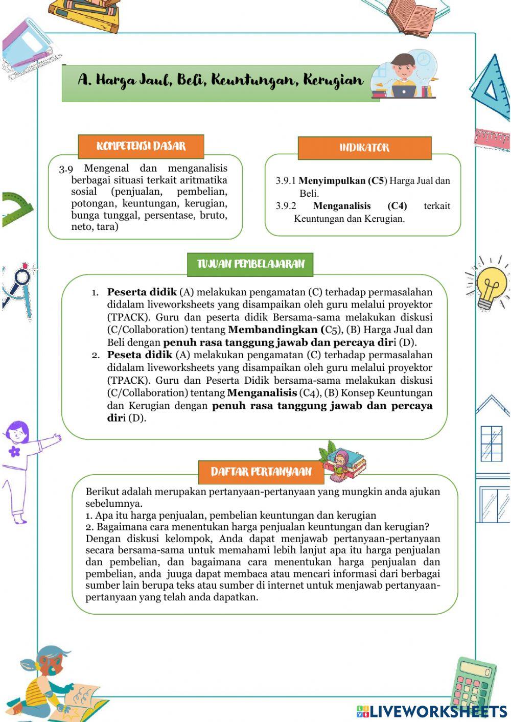 Lkpd aritmatika sosial pertemuan 1