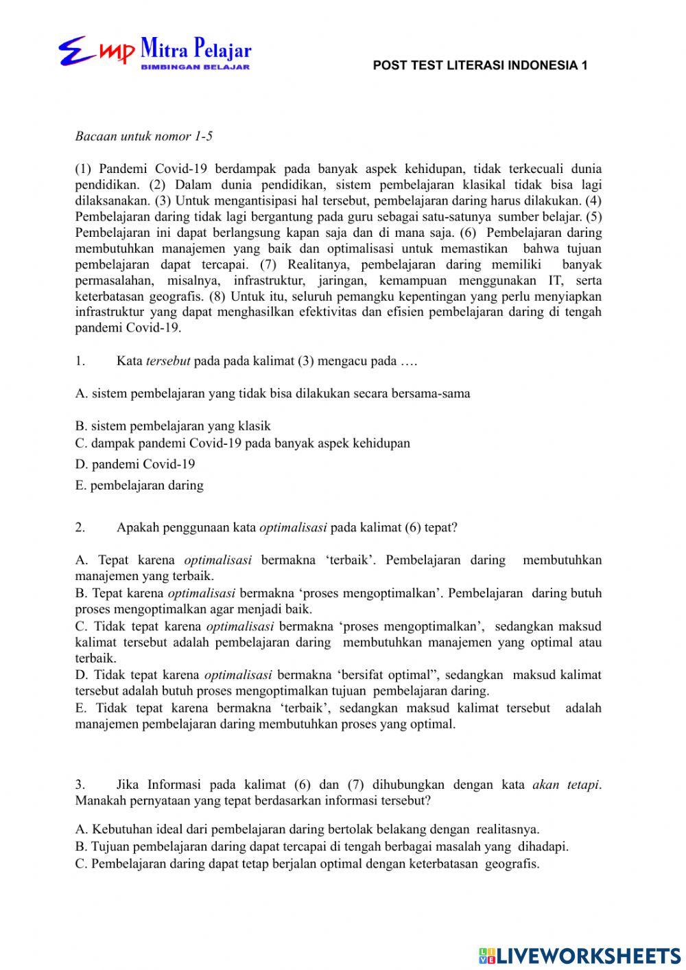 Literasi indonesia 1