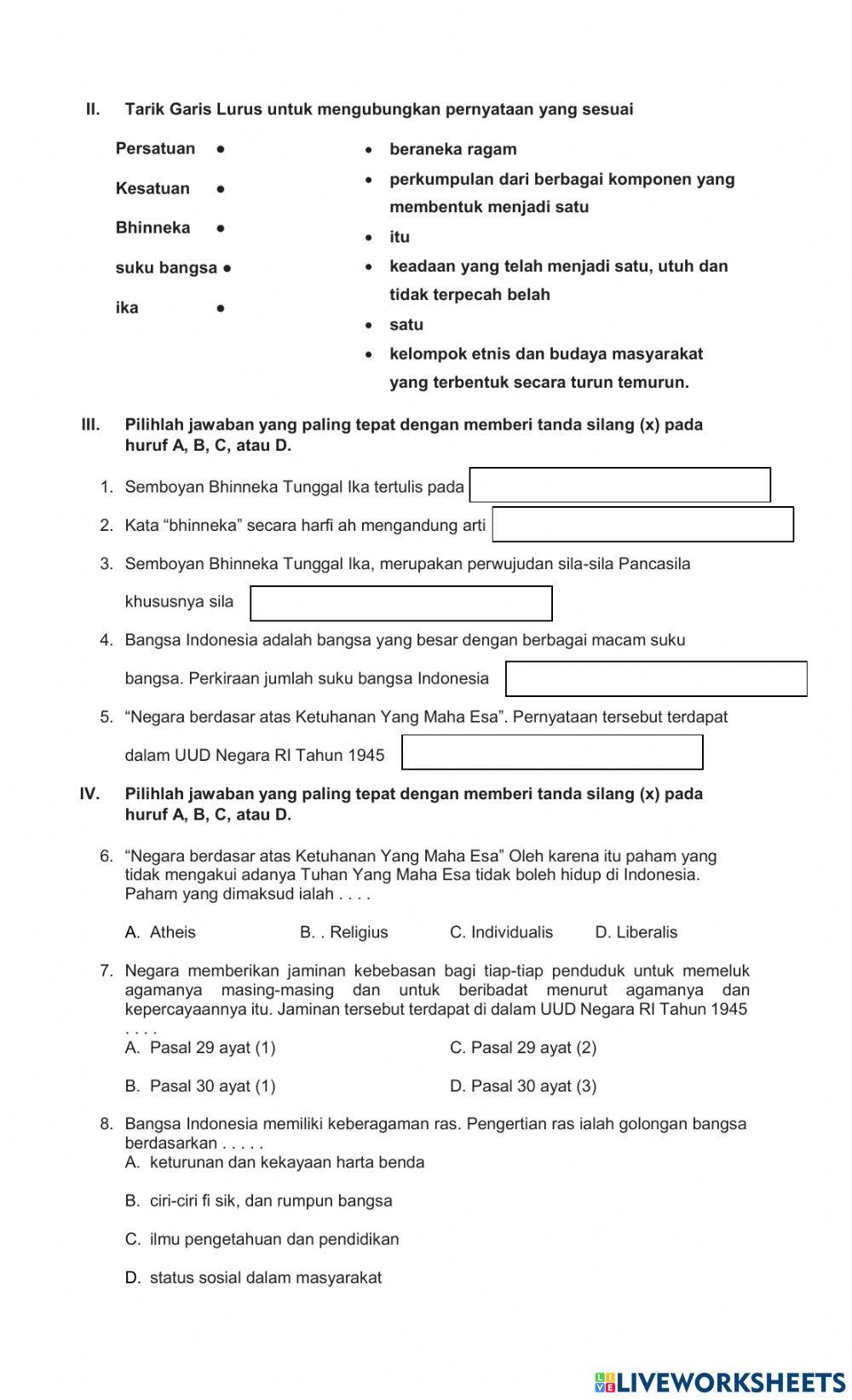 Keberagaman masyarakat indonesia dalam bingkai bhinneka tunggal ika