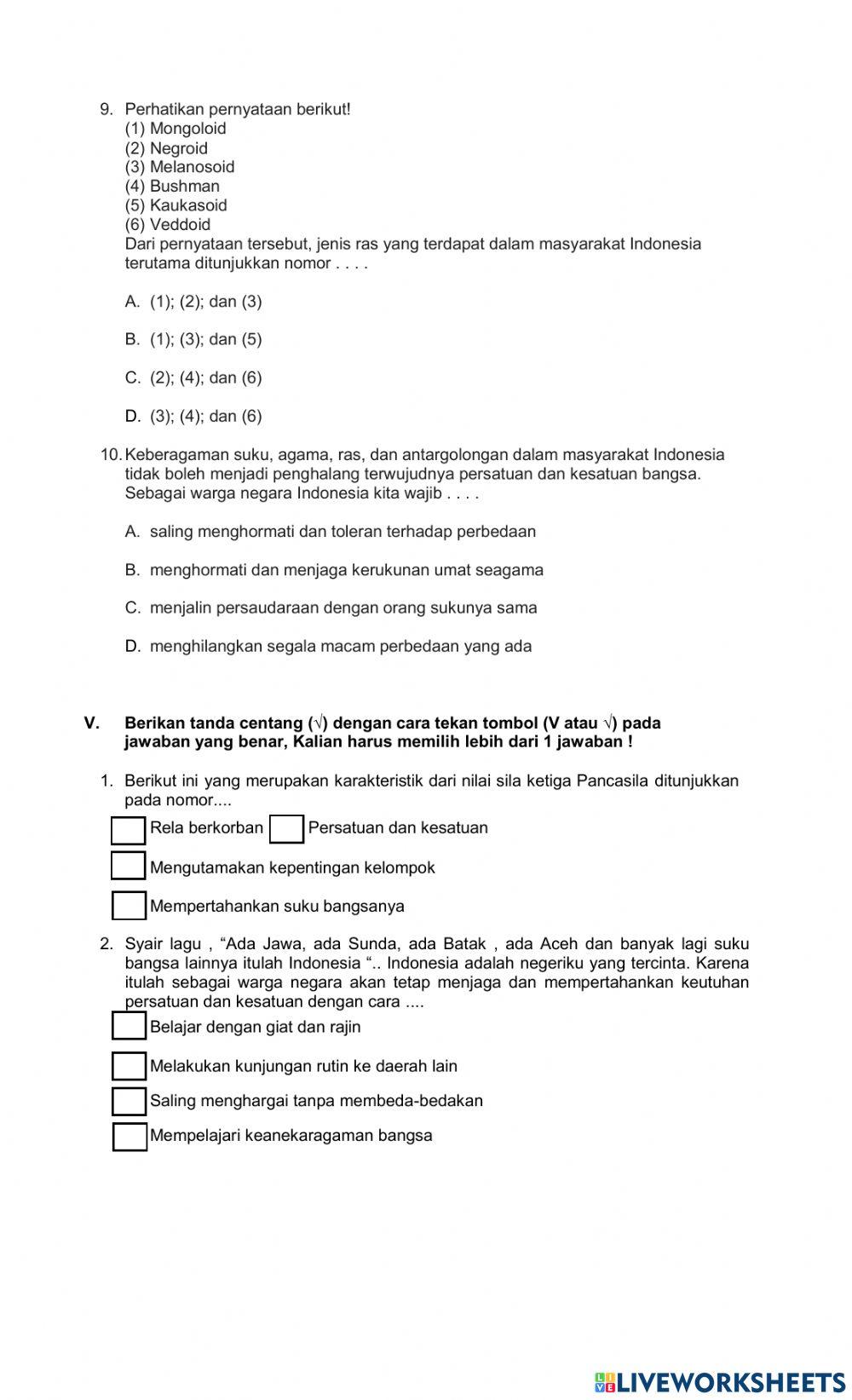 Keberagaman masyarakat indonesia dalam bingkai bhinneka tunggal ika