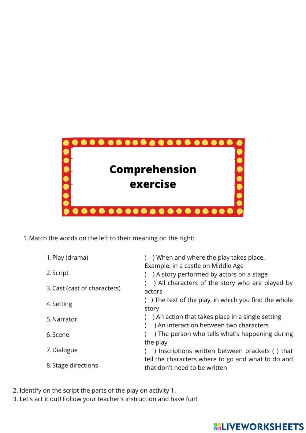 Parts of a play (for kids)