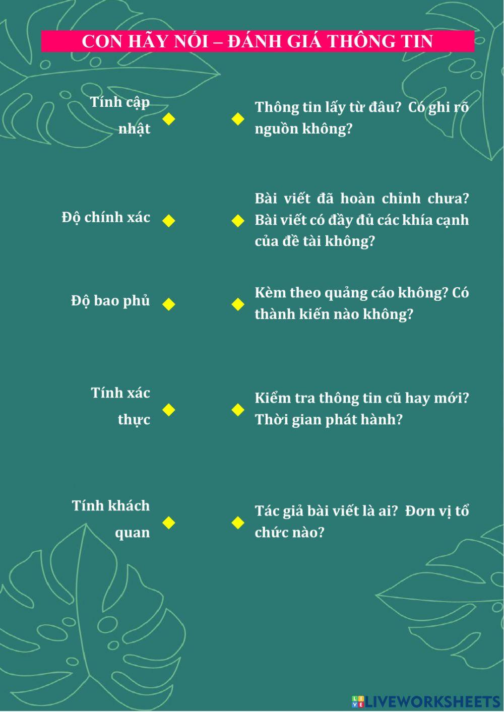 Khối 5 - Phiếu 33B