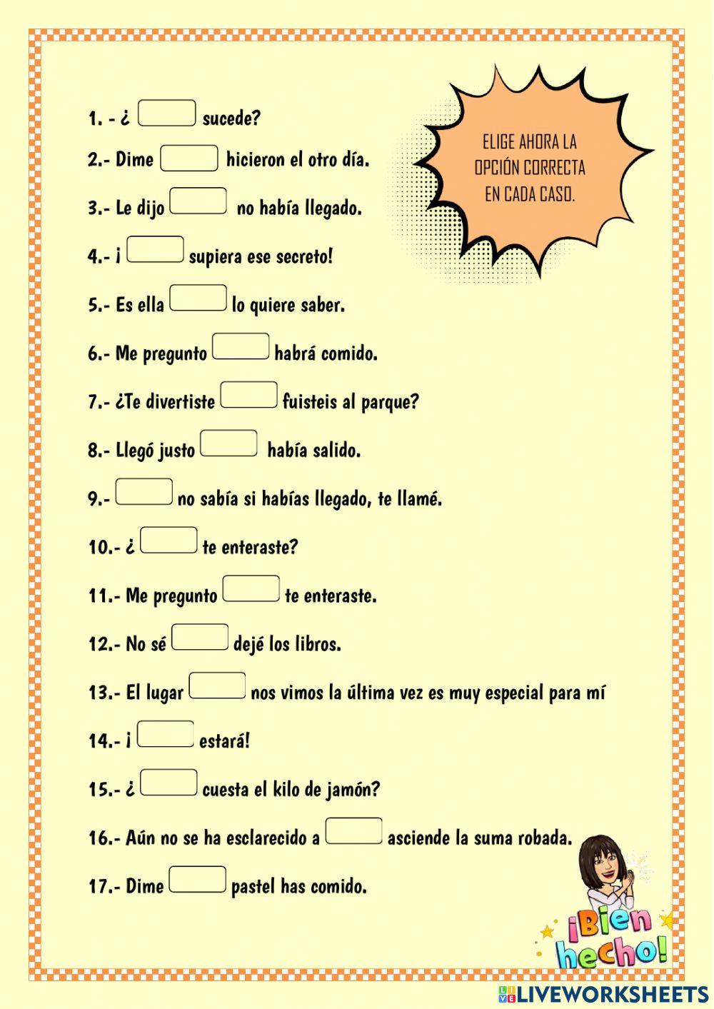 2268568 Tilde palabras interrogativas y exclamativas
