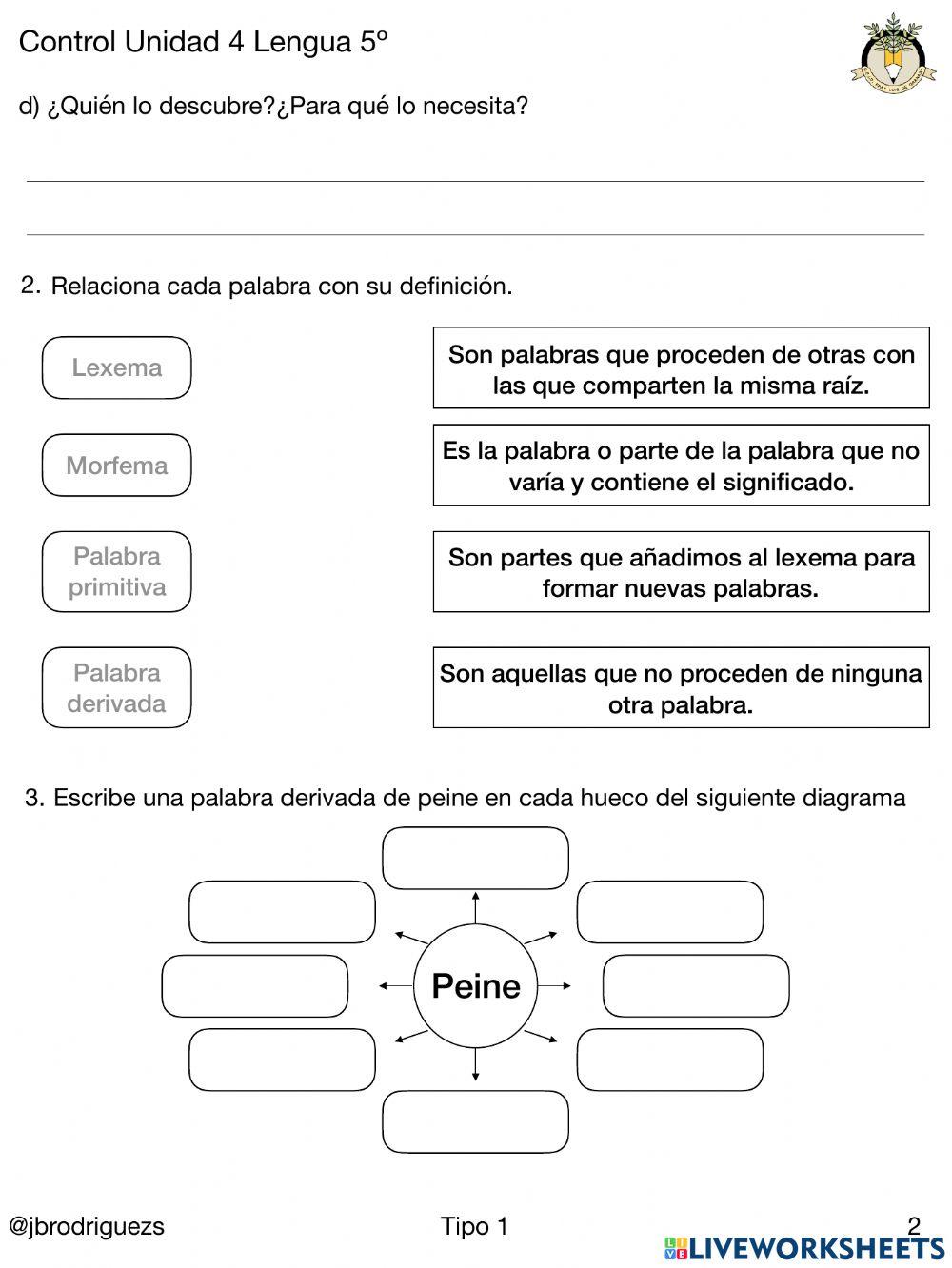 Control U.5 lengua 5º
