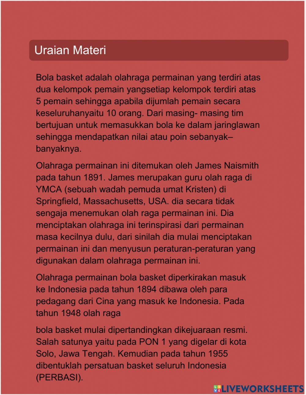 Teknik dasar bola basket