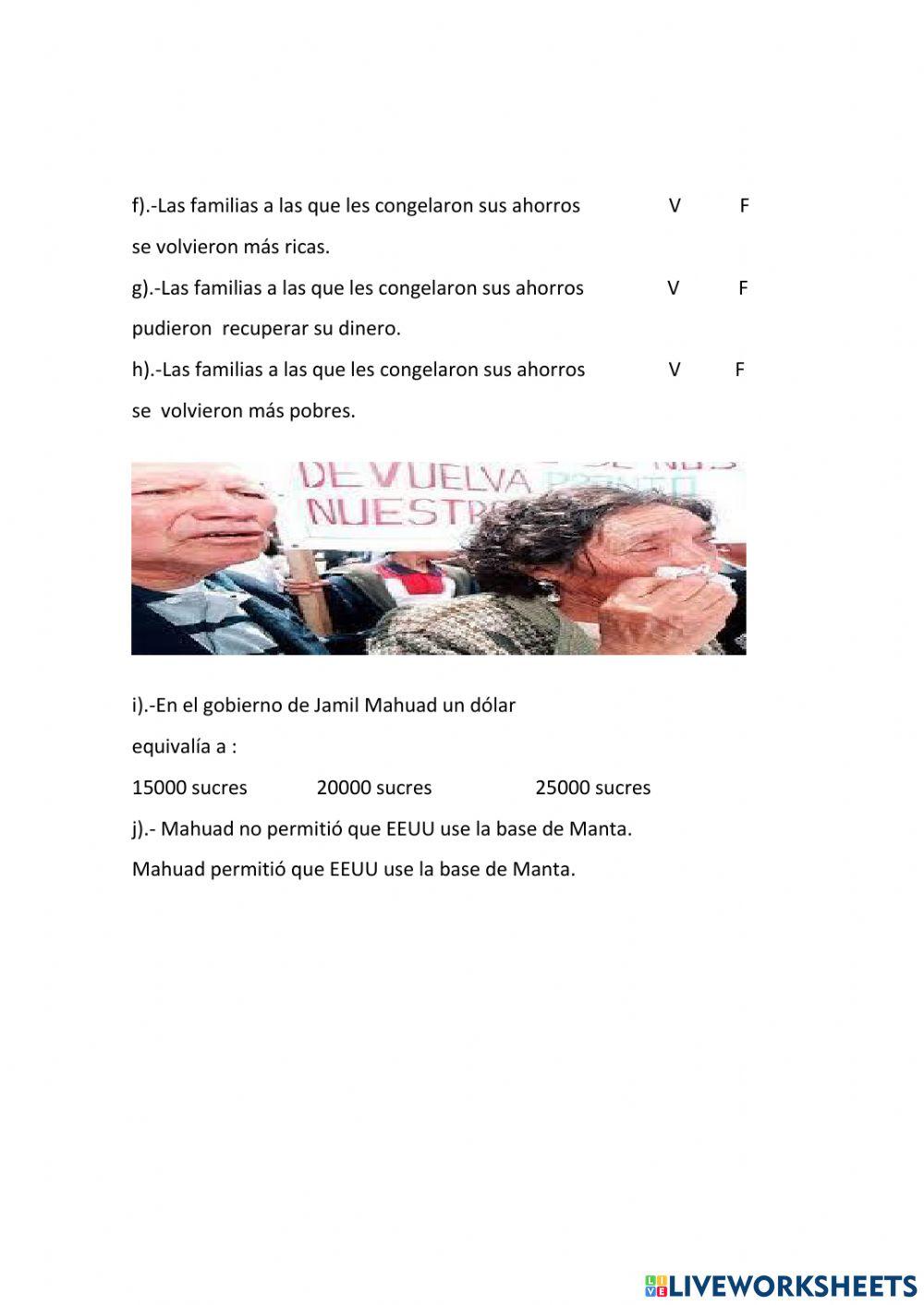 Gobiernos de Jamil  Mahuad y Gustavo Noboa