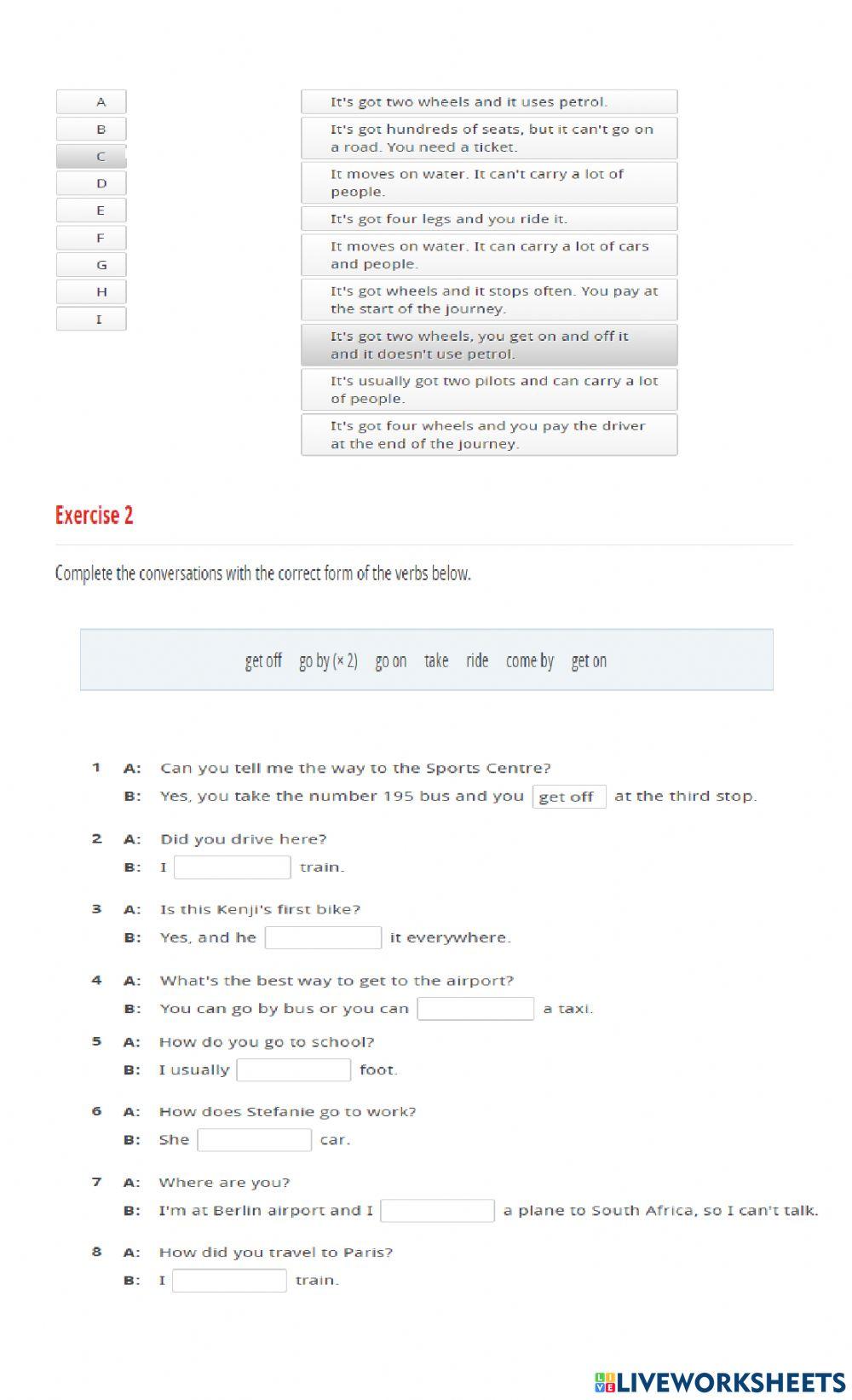EGC 3: Unit 9 Transport-9.2. Free Rides