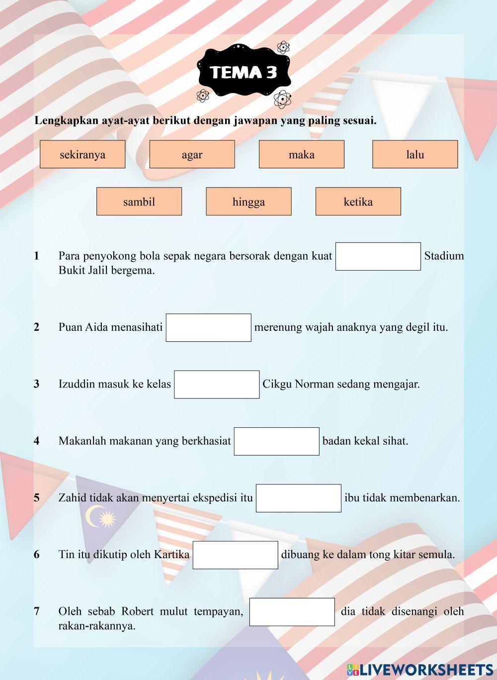 Tutor Sukses 2023-24 Bahasa Melayu Tahun 6 - Tema 3
