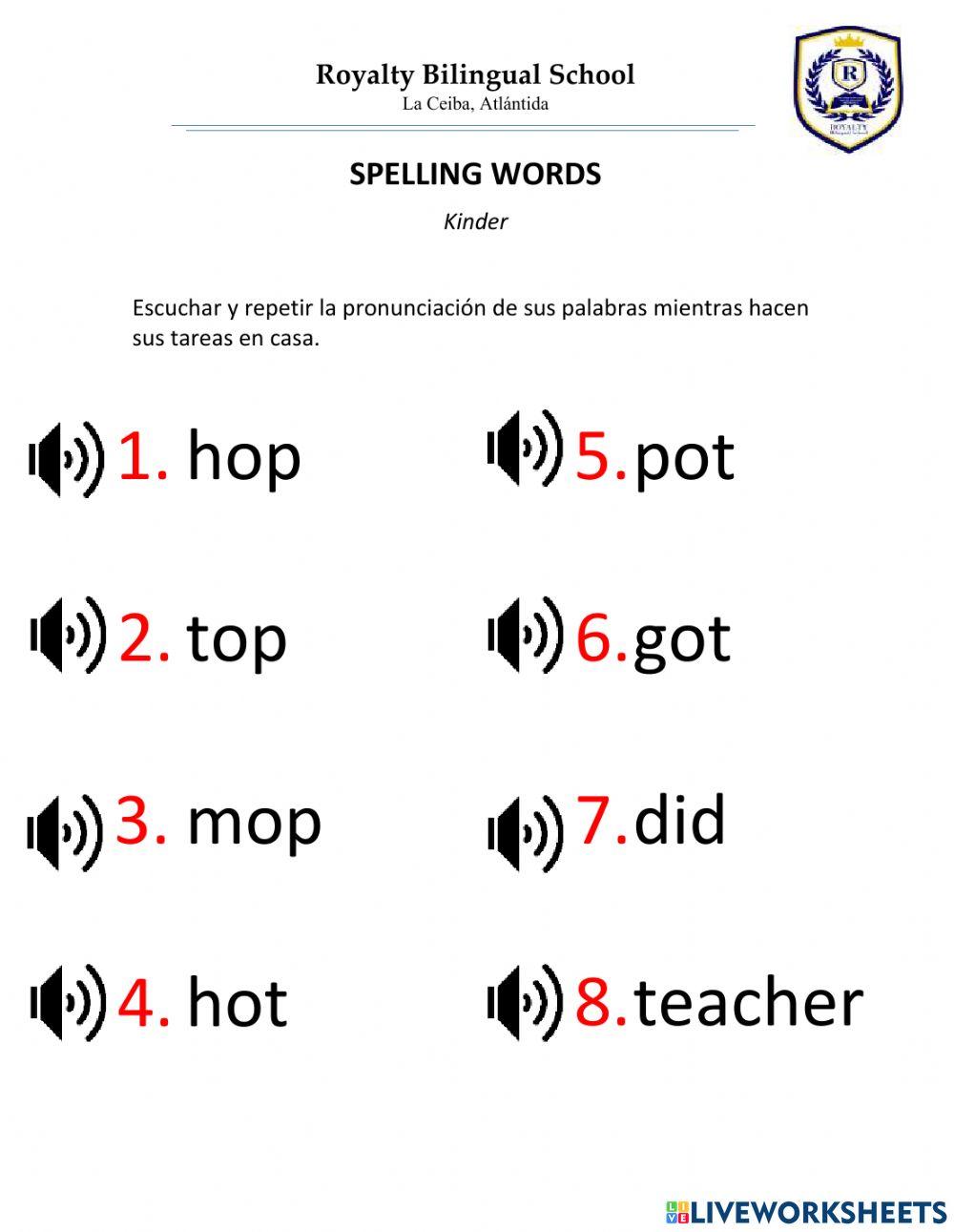 Spelling Words