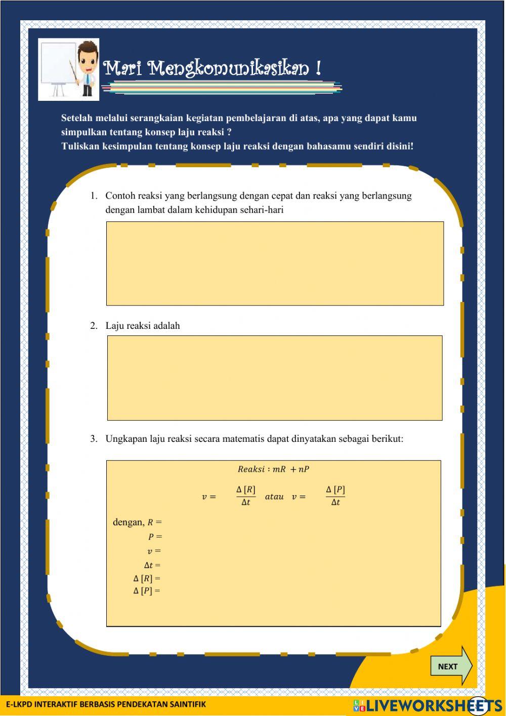 Pertemuan 1 Laju Reaksi