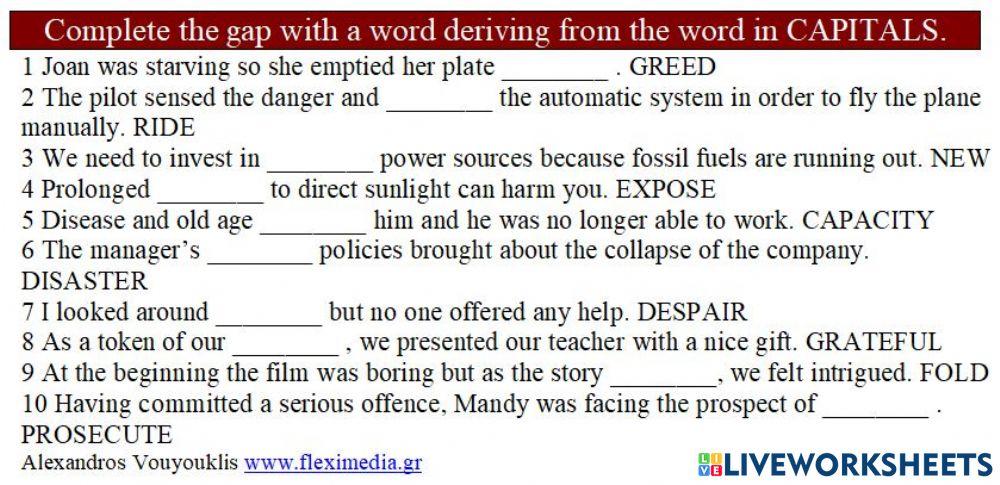 Think like a mother derivatives Think like a mother derivatives