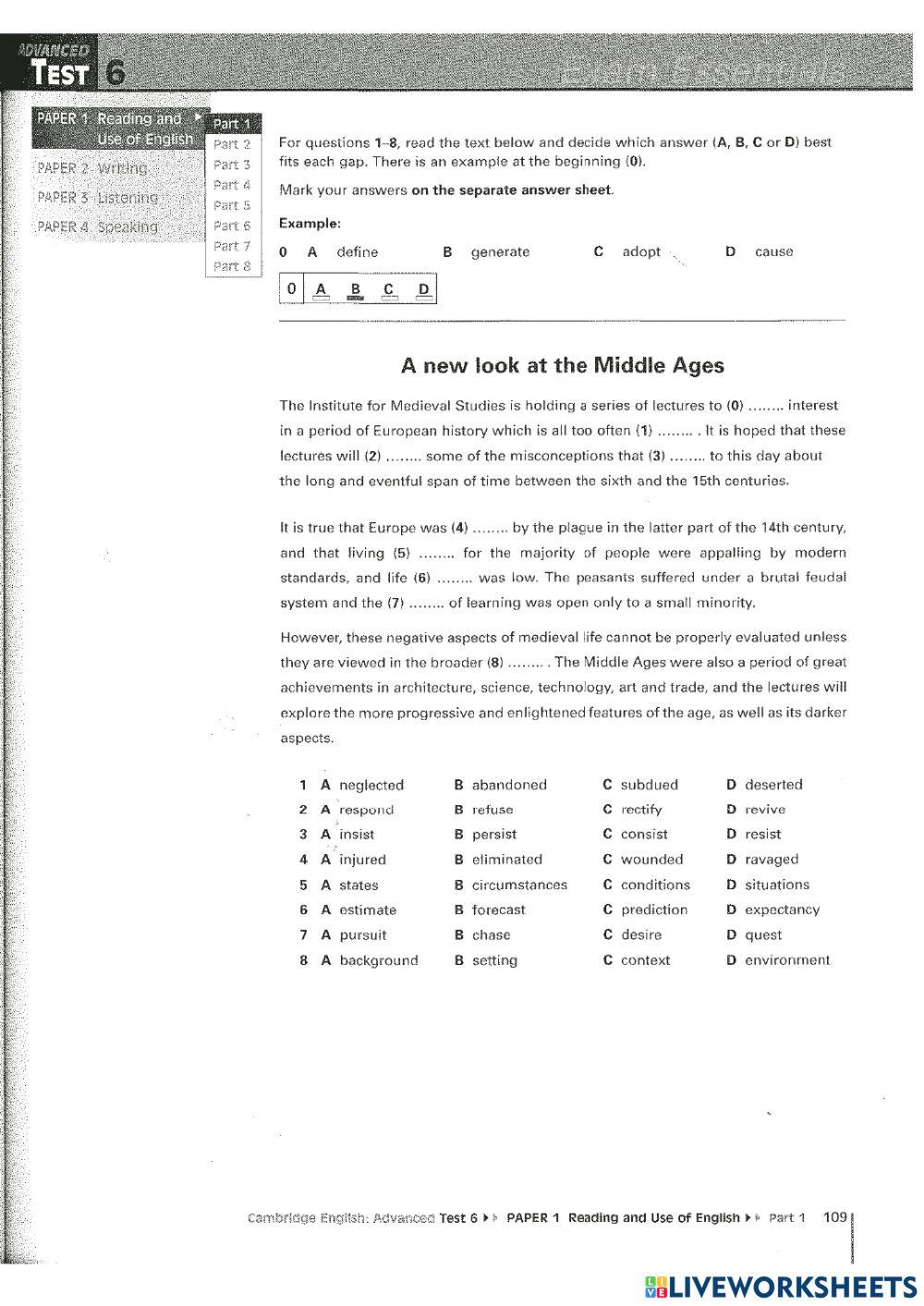 Use of English test 6