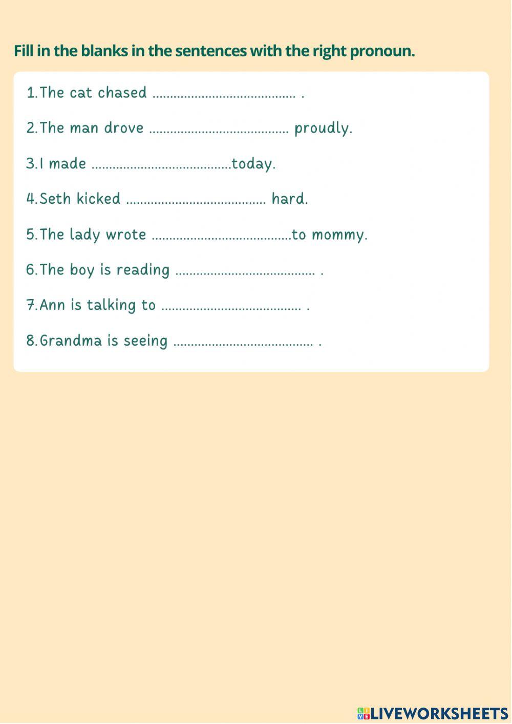 Subject and Object nouns