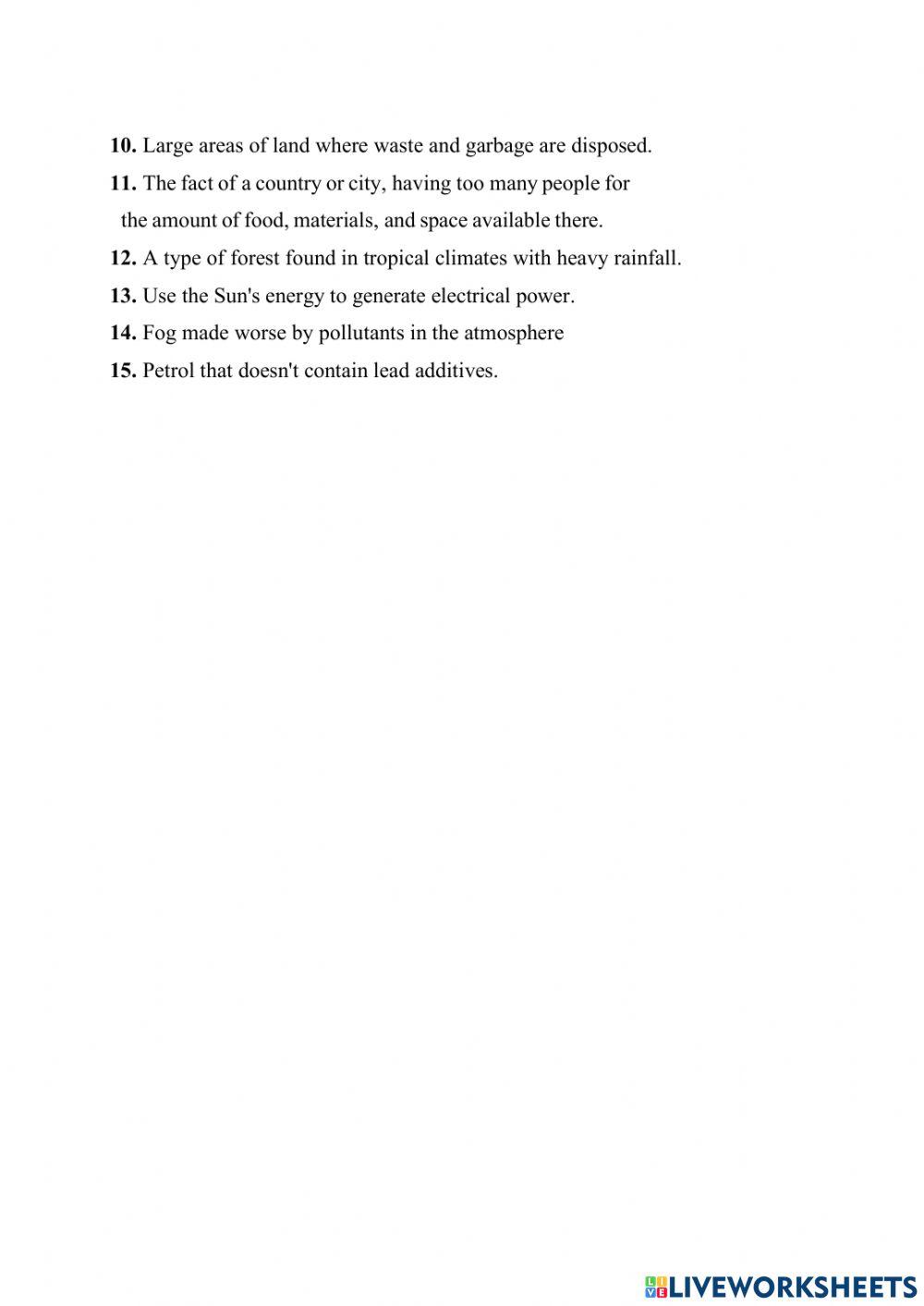 Environmental problems