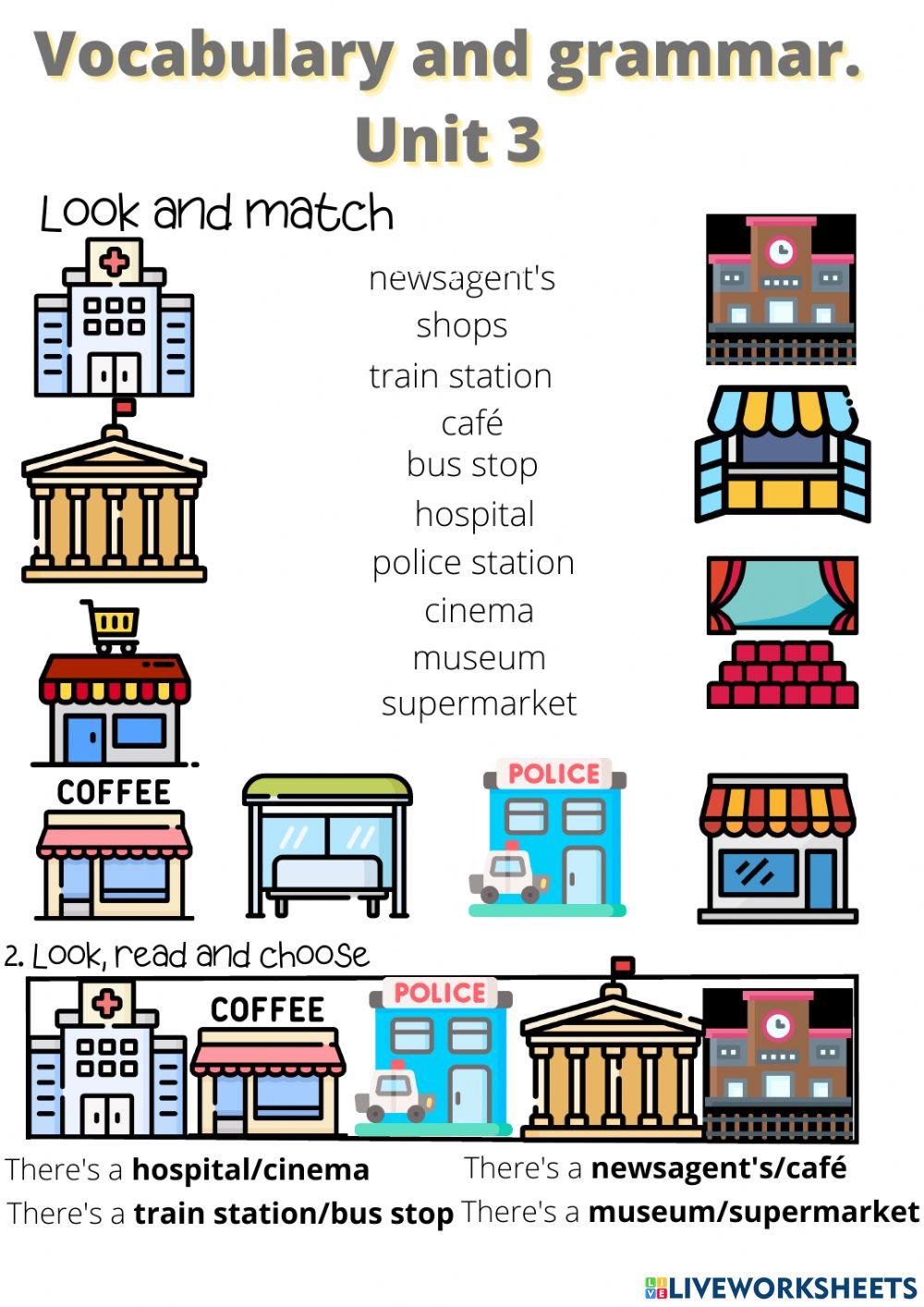 Vocabulary -places-and grammar -there is-there are- Vocabulary -places-and grammar -there is-there are-