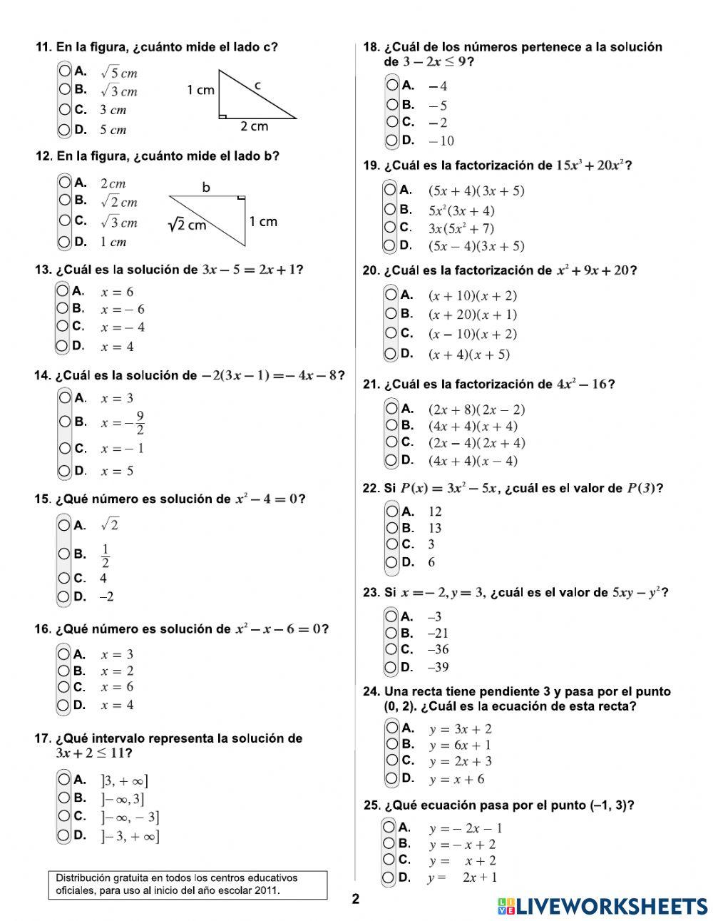 PRUEBA DIAGNÓSTICA DECIMO