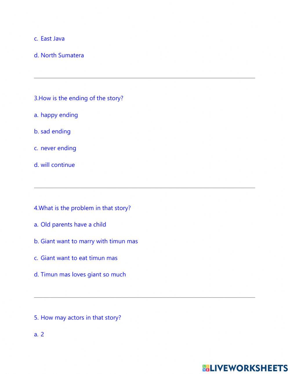 Timun mas (The Golden Cucumber)