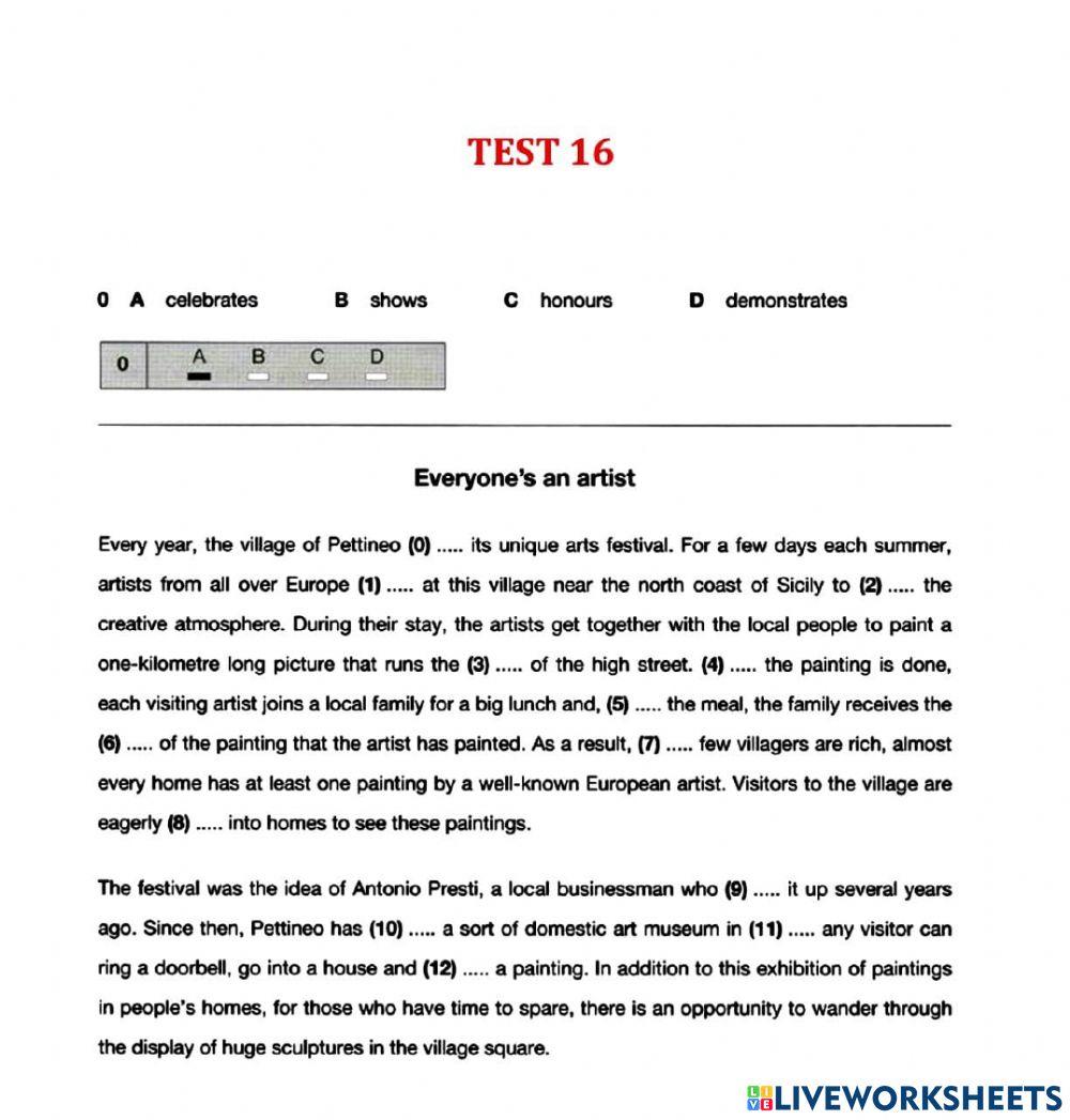 FCE Use of English part 1