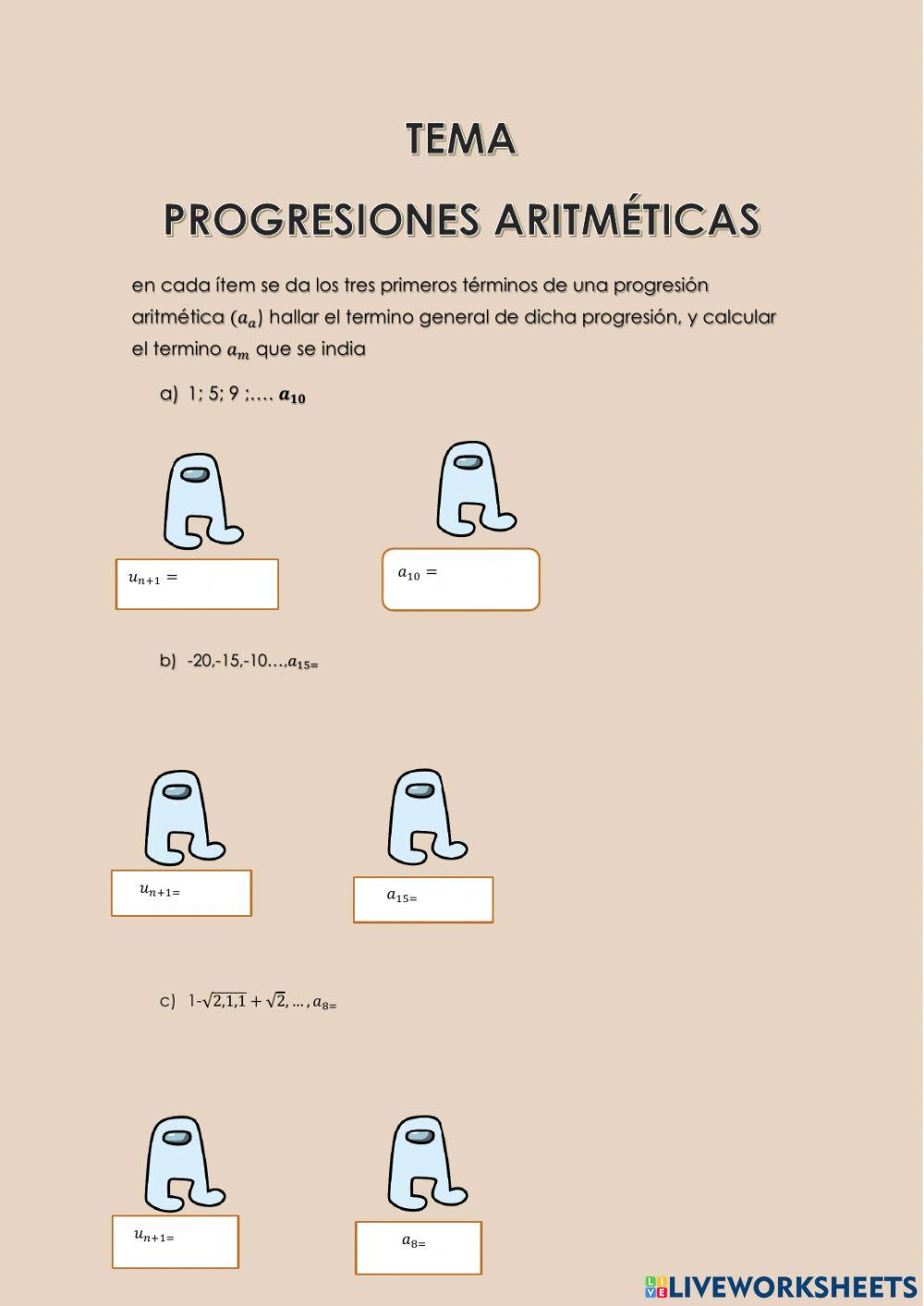 Progresiones aritmetricas