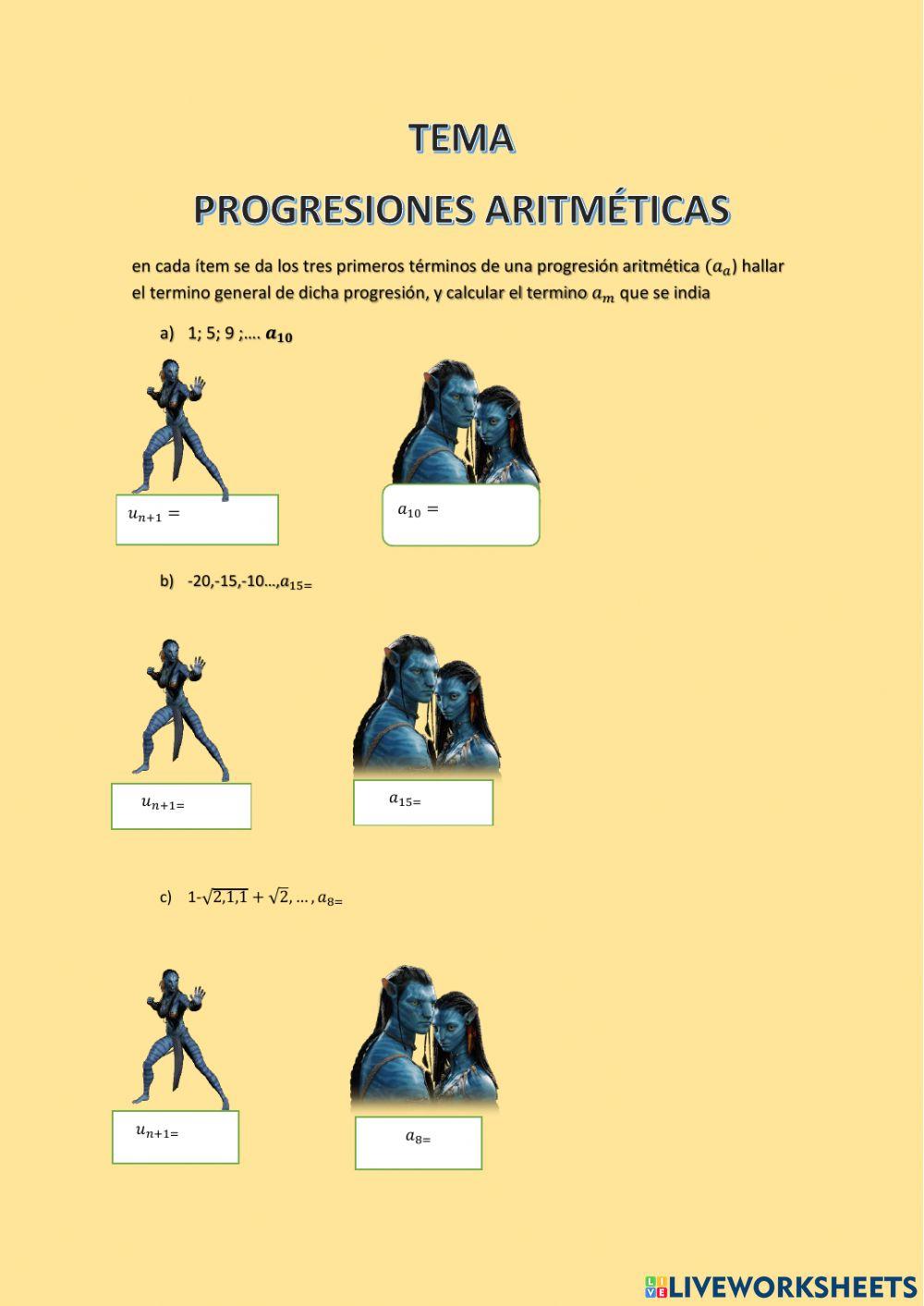 Progreciones aritmeticas