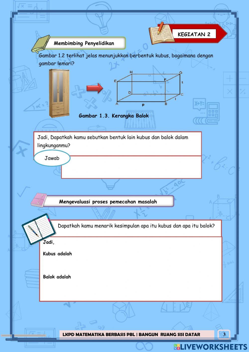 E-LKPD 1 Bangun Ruang Sisi Datar