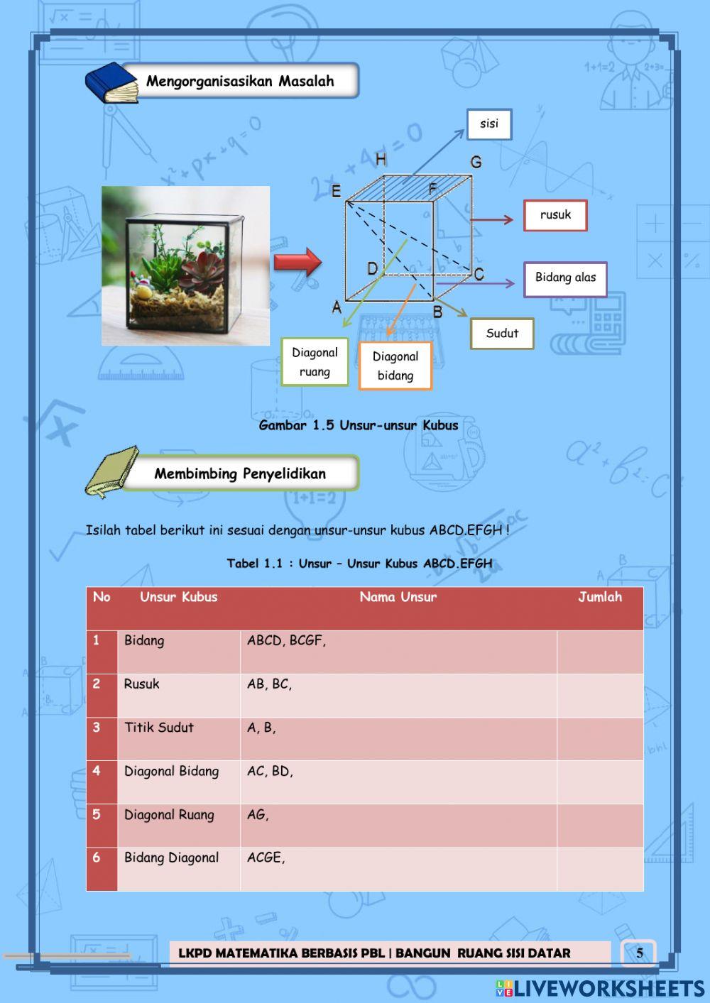 E-LKPD 1 Bangun Ruang Sisi Datar