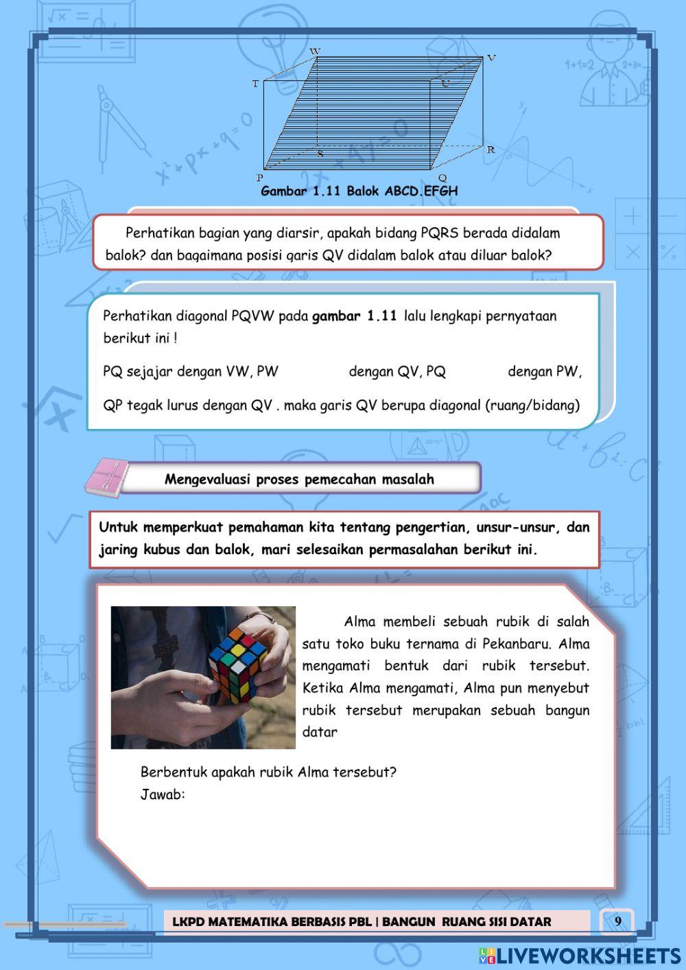 E-LKPD 1 Bangun Ruang Sisi Datar