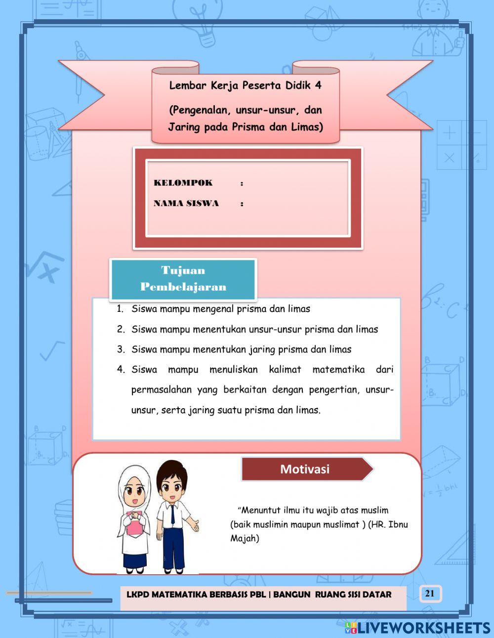 E-LKPD 4 Bangun Ruang Sisi Datar