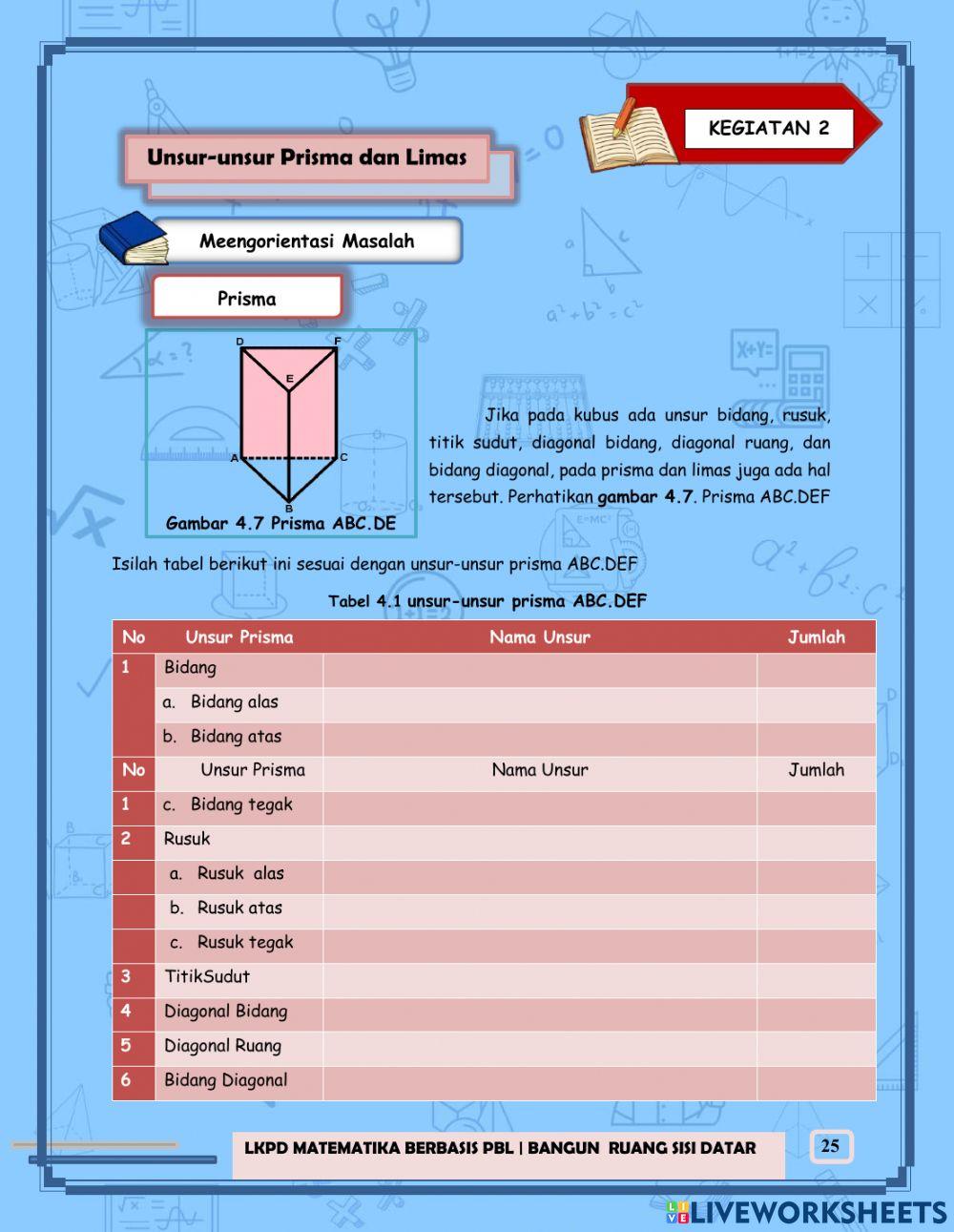 E-LKPD 4 Bangun Ruang Sisi Datar