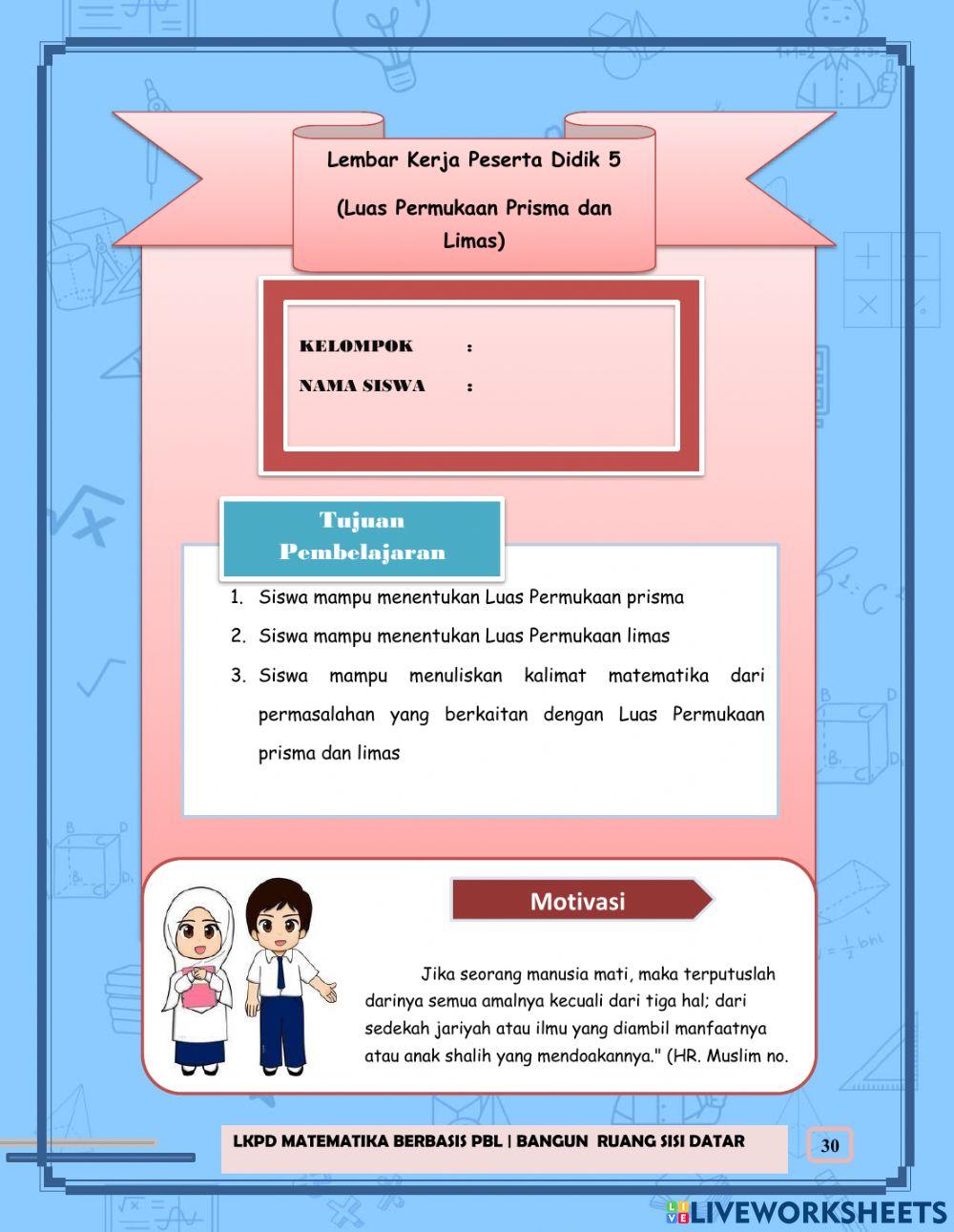 E-LKPD 5 Bangun Ruang Sisi Datar