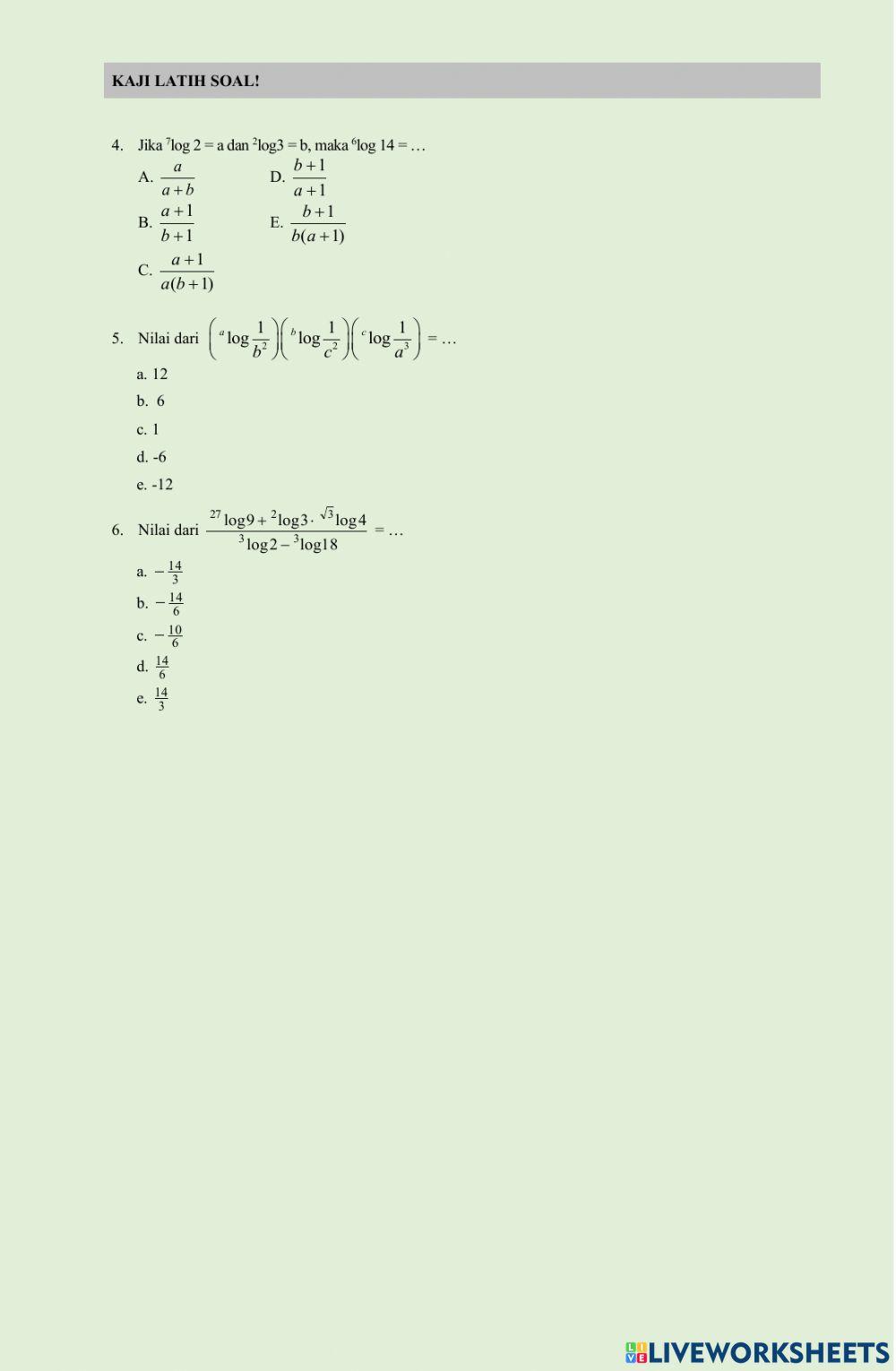 Siap US 22.23-Persamaan Logaritma