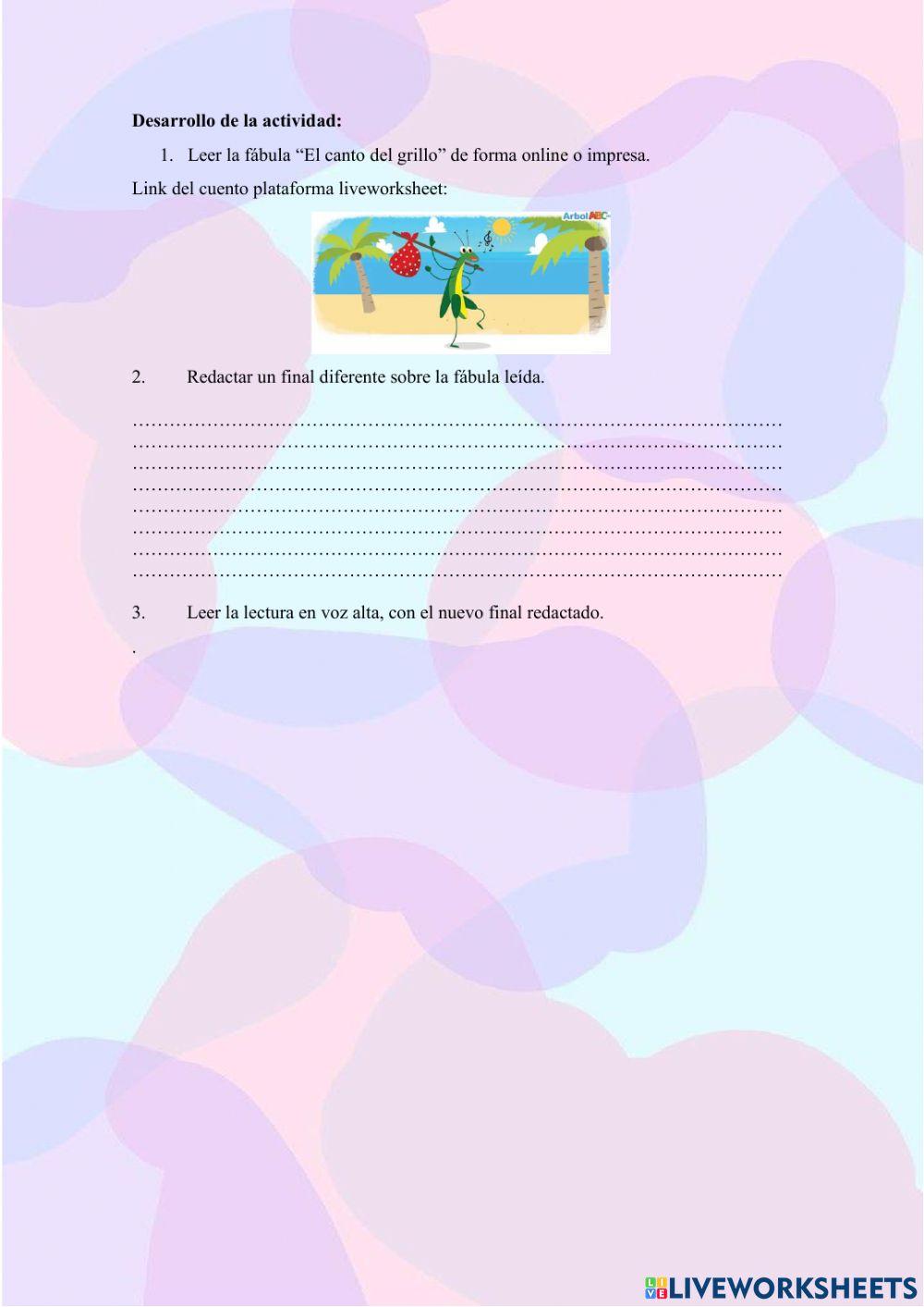 El canto del grillo fàbula